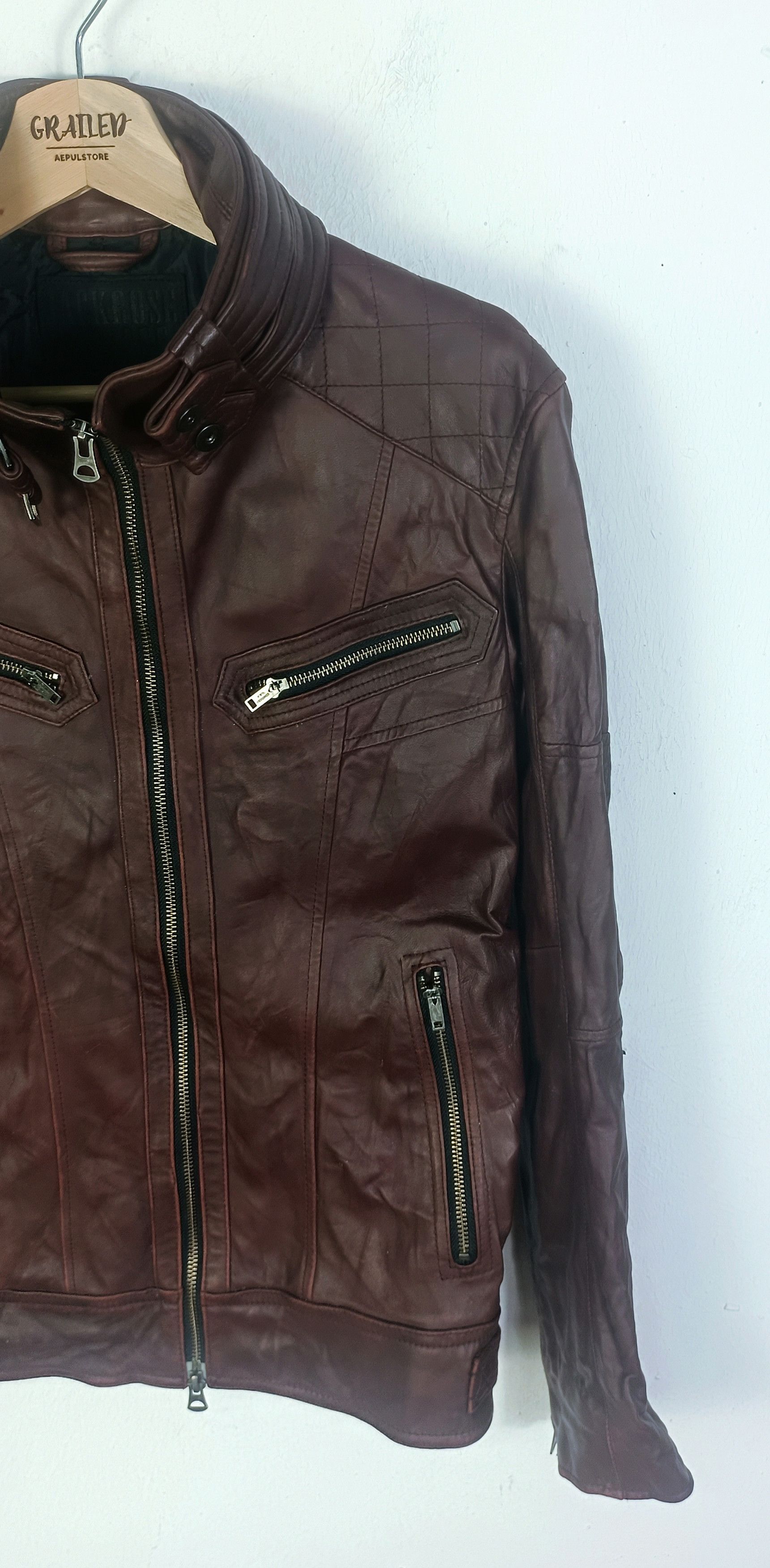 JACKROSE 2000s Jackrose Vintage Multi Pocket Leather Jacket Size US S / EU 44-46 / 1 - 5 Thumbnail