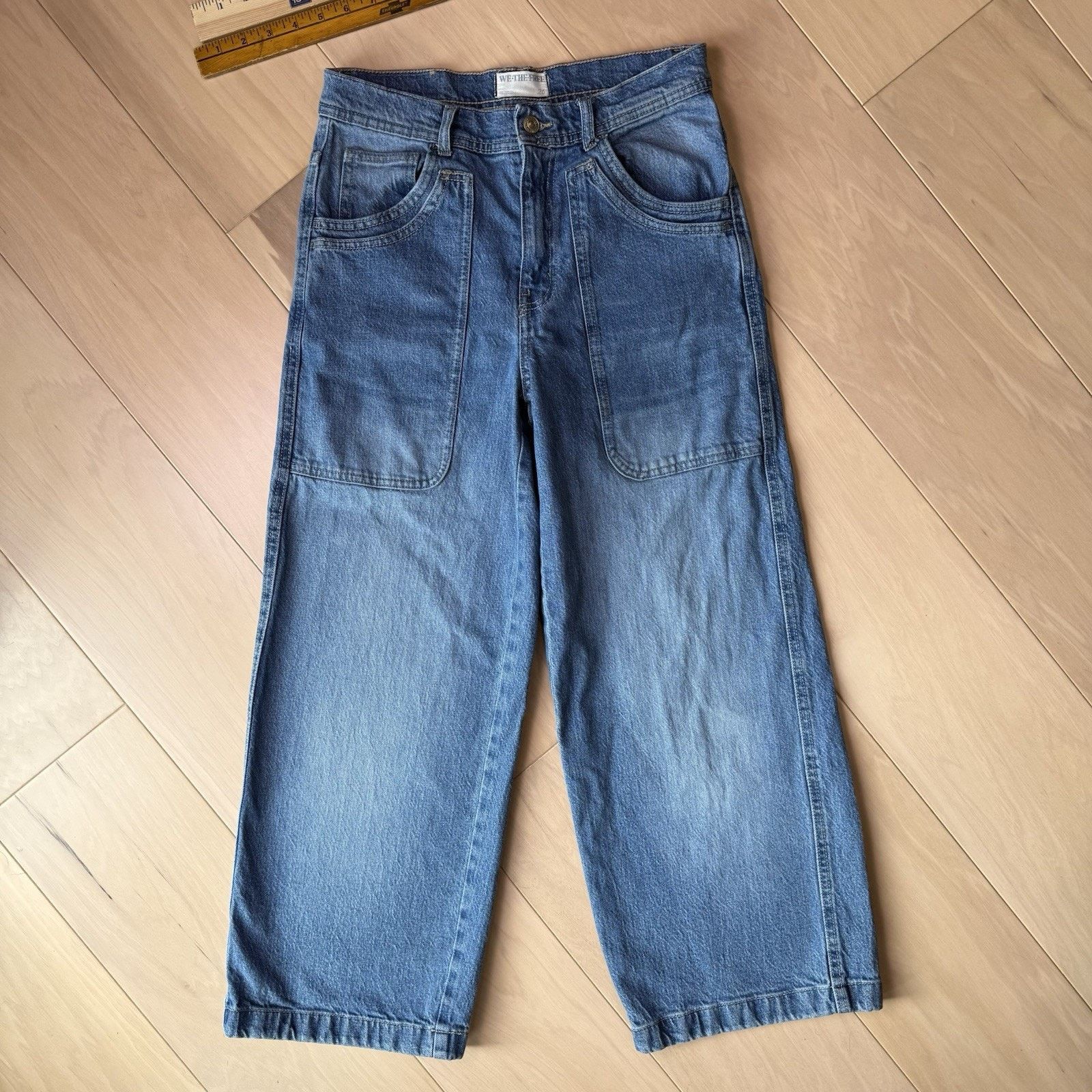 Free People Free People Piper Mid Rise Crop Wide Leg Jeans Women's 28 Size 28" / US 6 / IT 42 - 2 Thumbnail