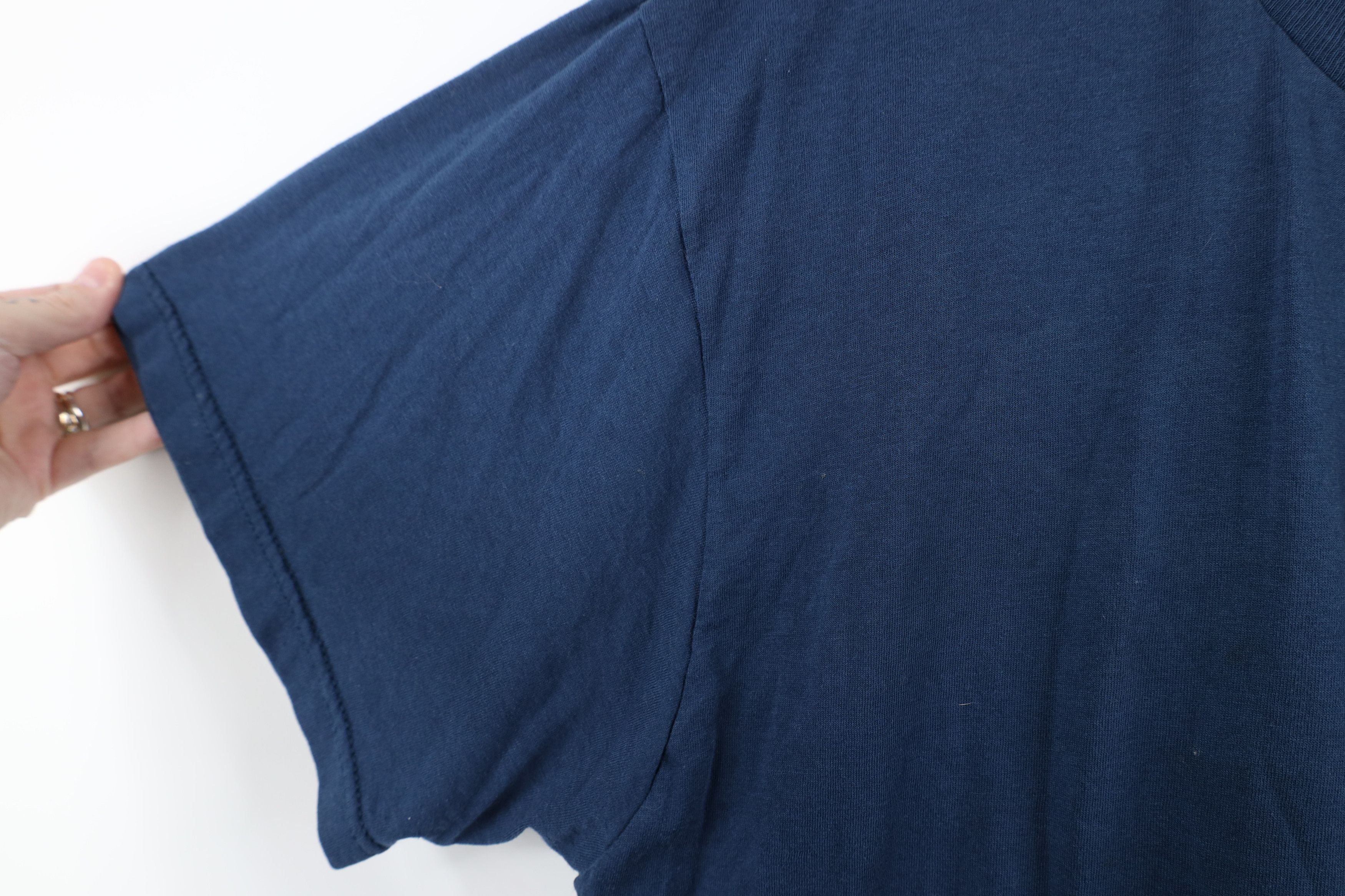 Vintage Vintage 90s Streetwear Thin Short Sleeve Pocket T-Shirt Blue Size US XL / EU 56 / 4 - 7 Thumbnail