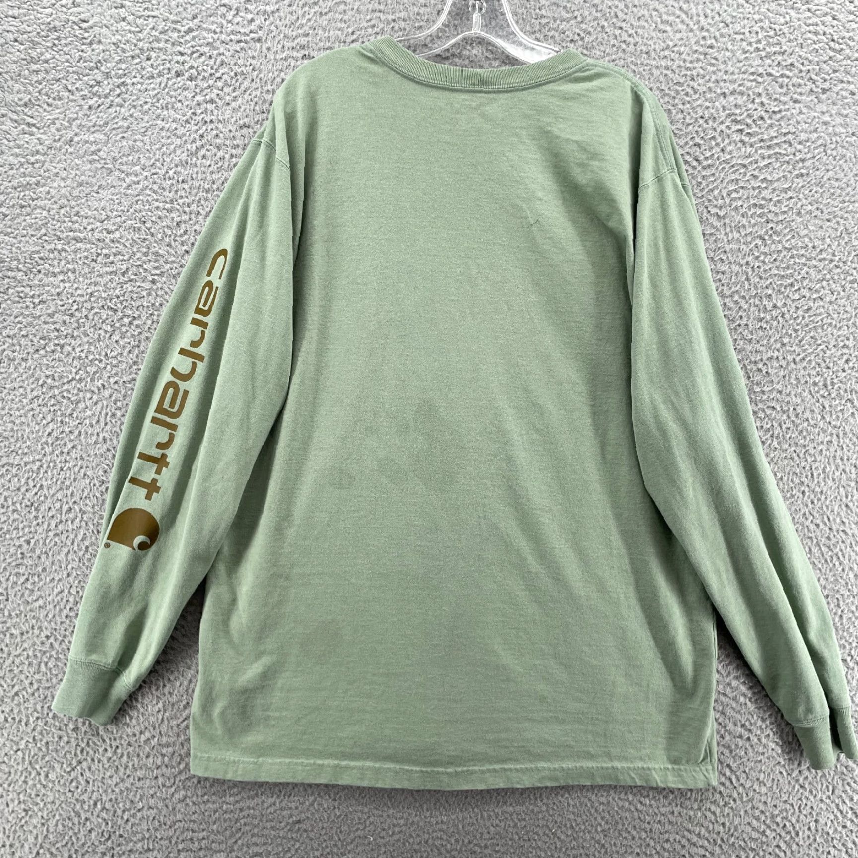 Carhartt VINTAGE Carhartt T-Shirt Large Loose Pistachio Logo Safety Workwear Outdoor Streetwear Size US L / EU 52-54 / 3 - 4 Thumbnail