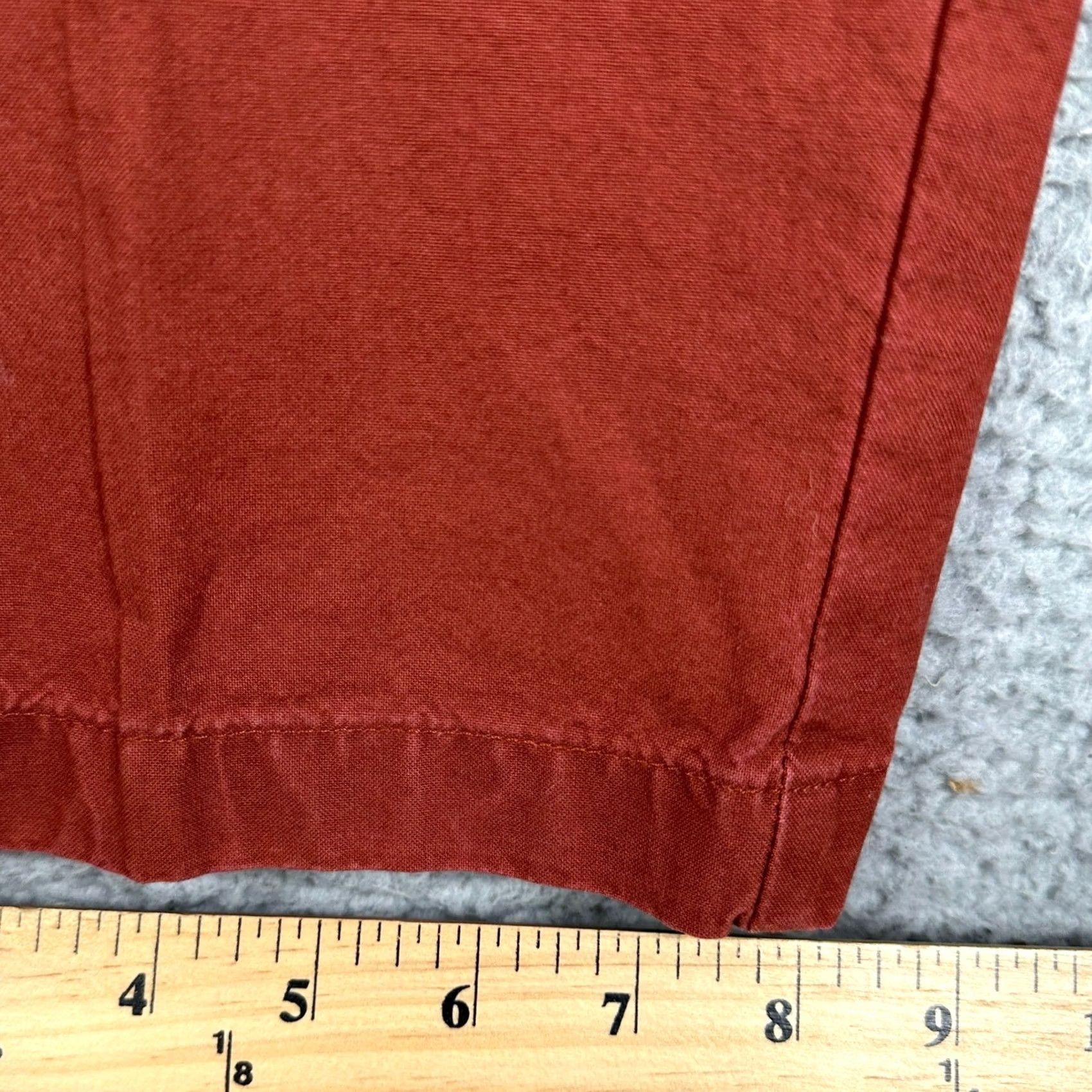 Vintage L.L. Bean Pants Mens 37X34 Rust Orange Chino Khakis Straight Pocket Casual Shirt? Size US 37 - 6 Thumbnail