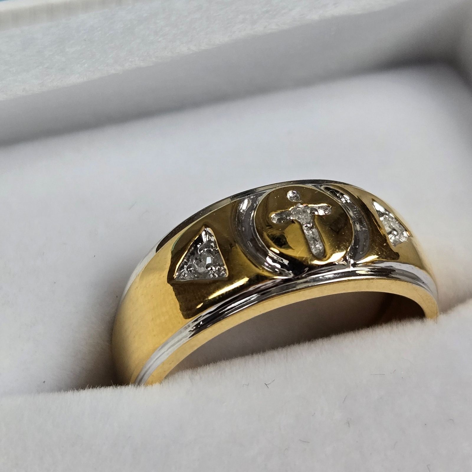 Other Diamond Ring with Gold over 925 Sterling Silver Size 9.5 Size ONE SIZE - 3 Thumbnail