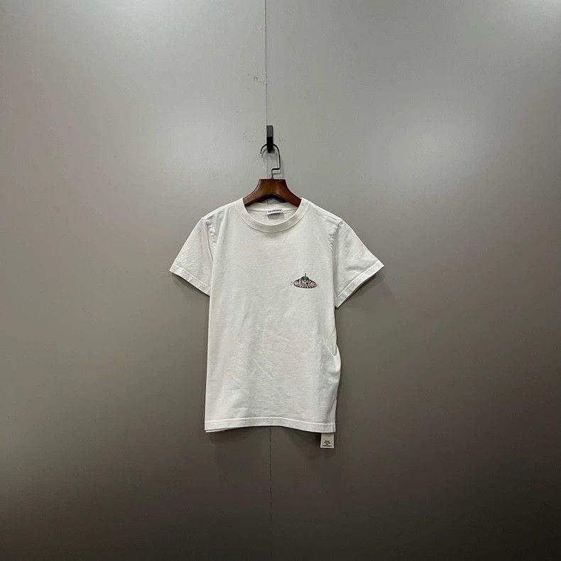 Balenciaga Balenciaga White Eiffel Tower Printed Logo Short Sleeve Size US M / EU 48-50 / 2 - 1 Thumbnail