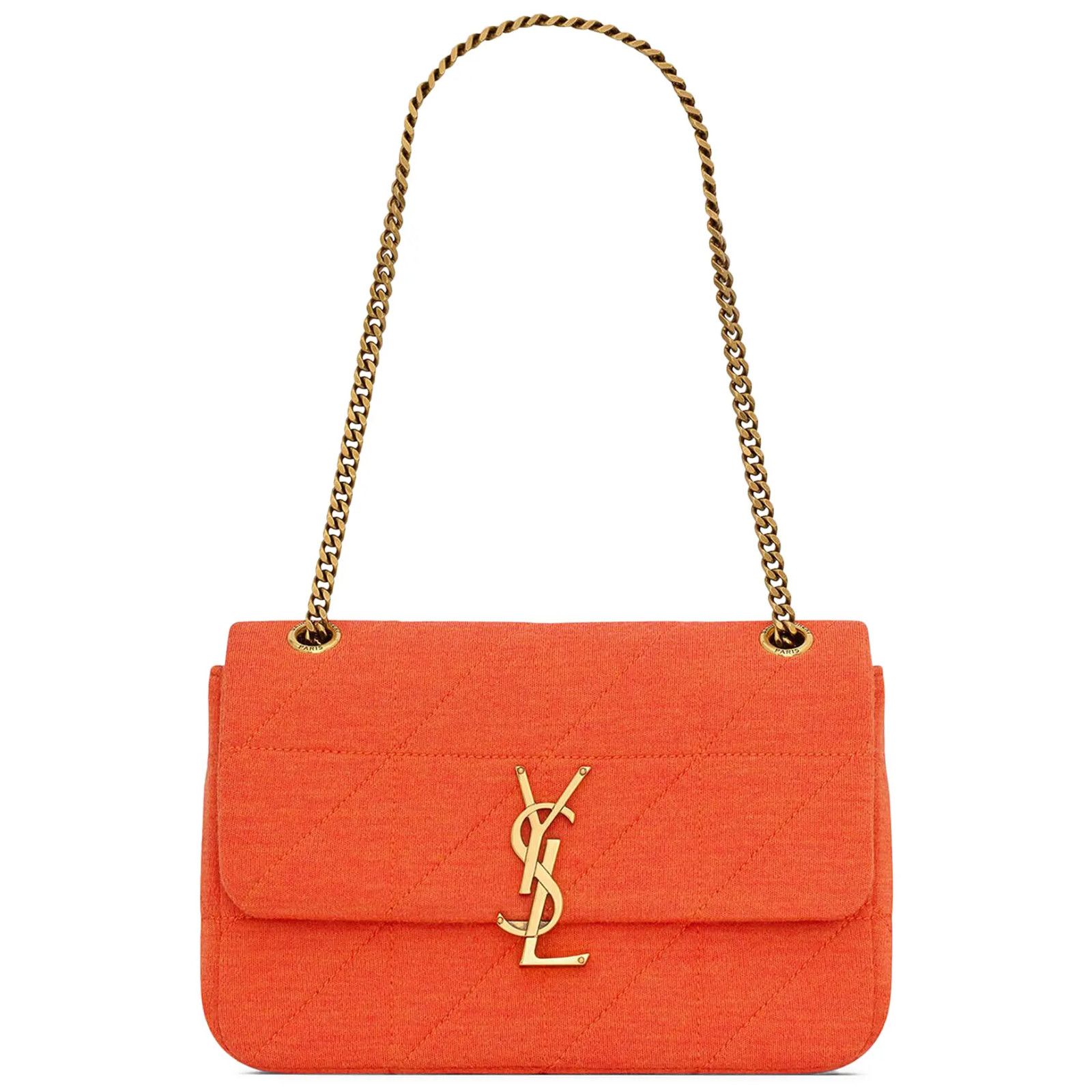 Yves Saint Laurent Saint Laurent Medium Marigold Orange Jersey Shoulder Bag Size ONE SIZE - 1 Thumbnail