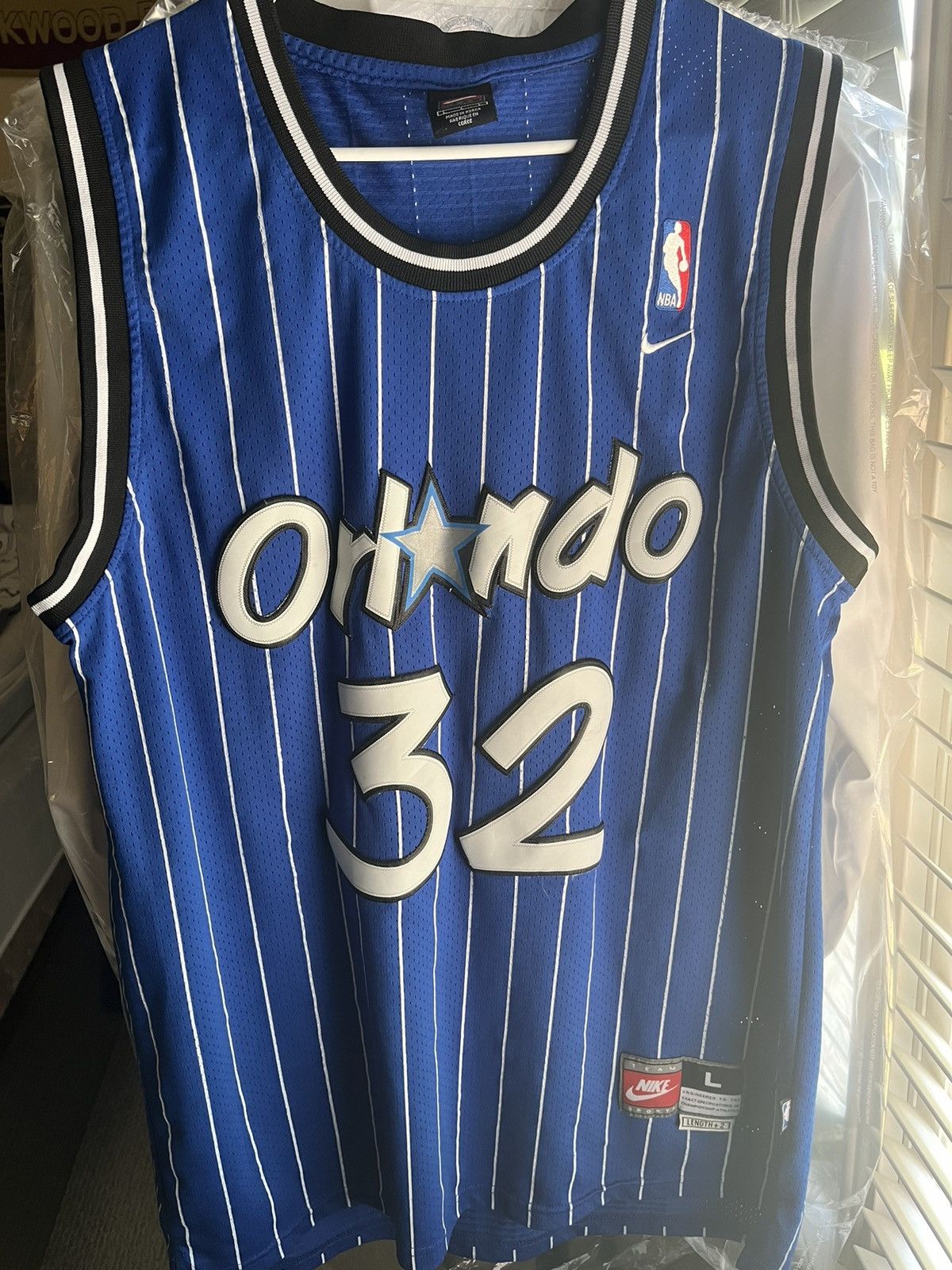 image of NBA x Nike Vintage Nike Shaq Orlando Jersey in Blue, Men's (Size Large)