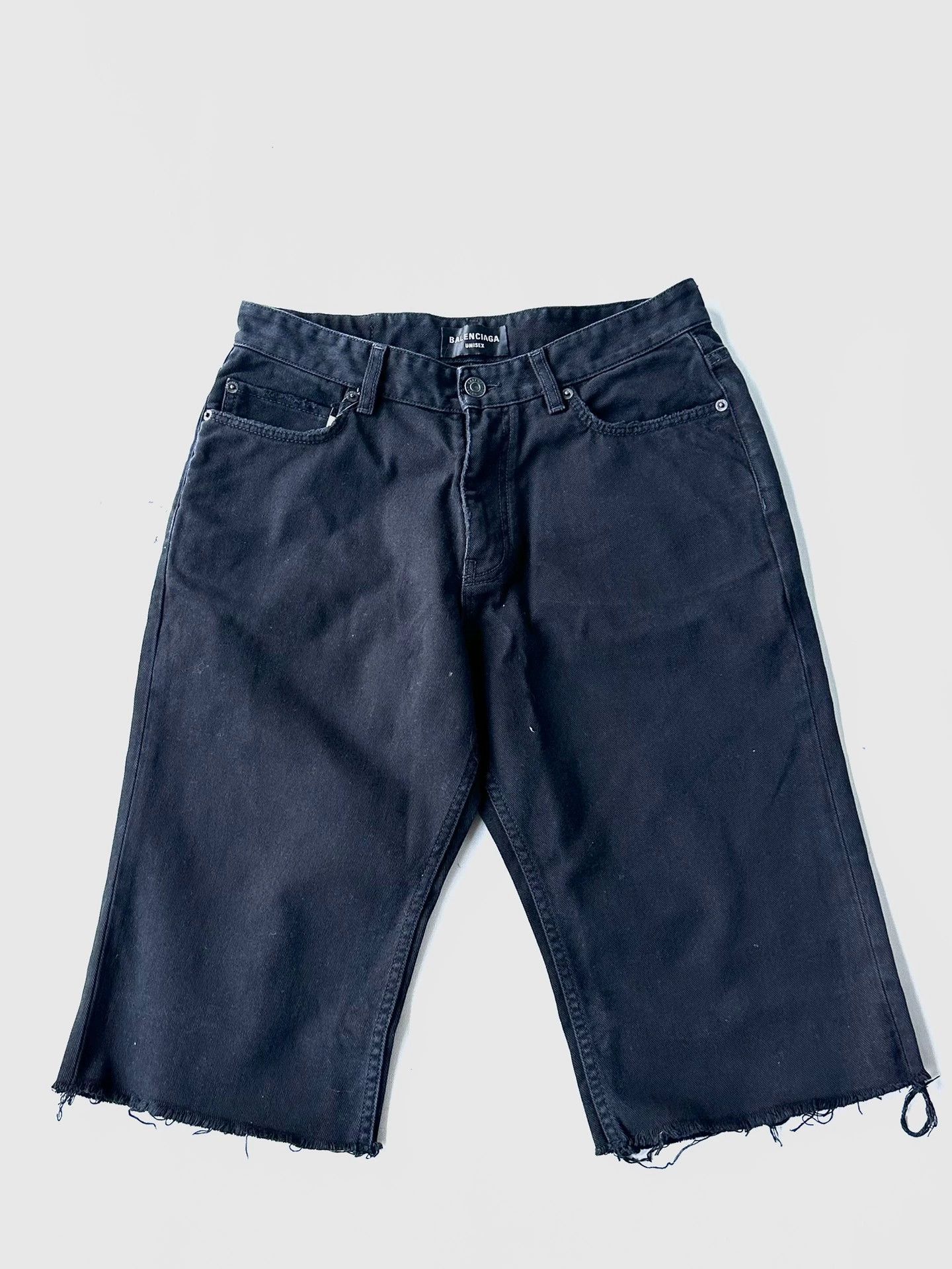 Balenciaga Balenciaga Fringe Denim Shorts - dmc Size US 34 / EU 50 - 1 Thumbnail