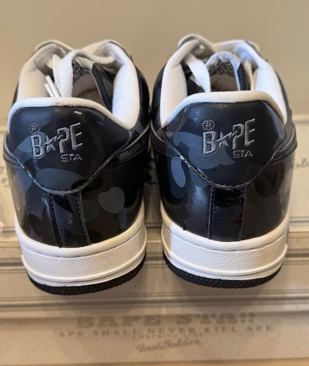 Bape RARE OG 2006 A BATHING APE BLACK CAMO BAPESTA Size US 8 / EU 41 - 4 Thumbnail