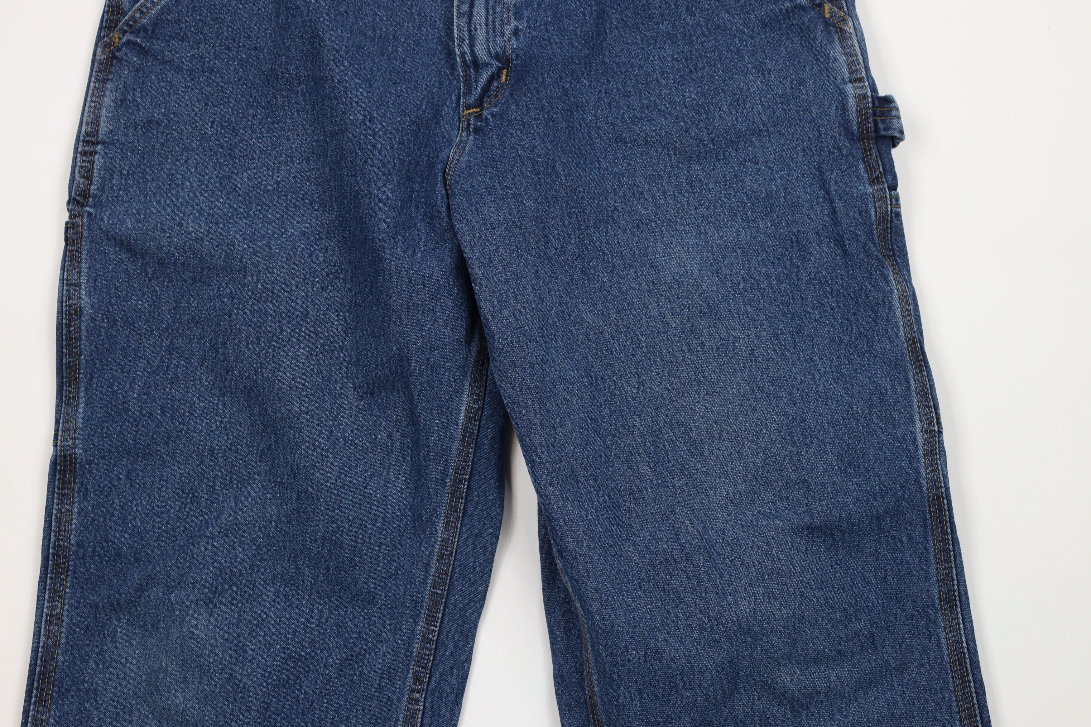Carhartt × Vintage Vintage Carhartt Out Wide Leg Carpenter Denim Jeans Blue Size US 33 - 3 Thumbnail