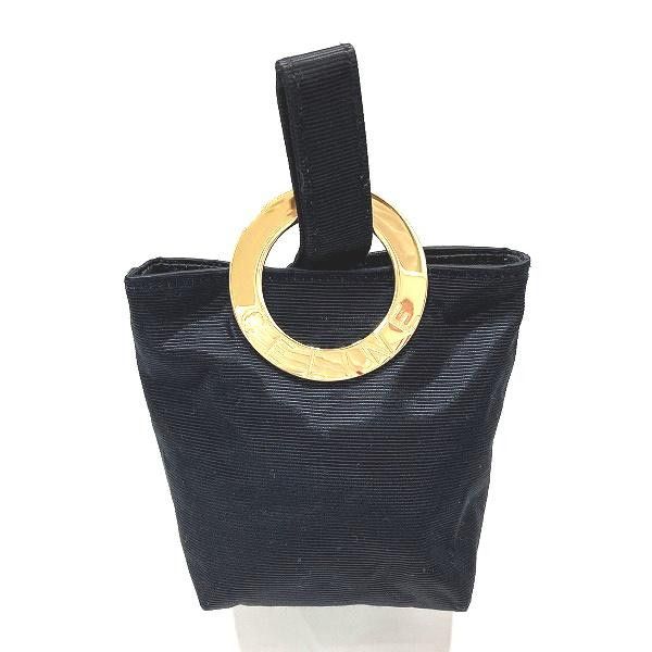 image of Celine Mini Nylon Ring Bag in Black, Women's