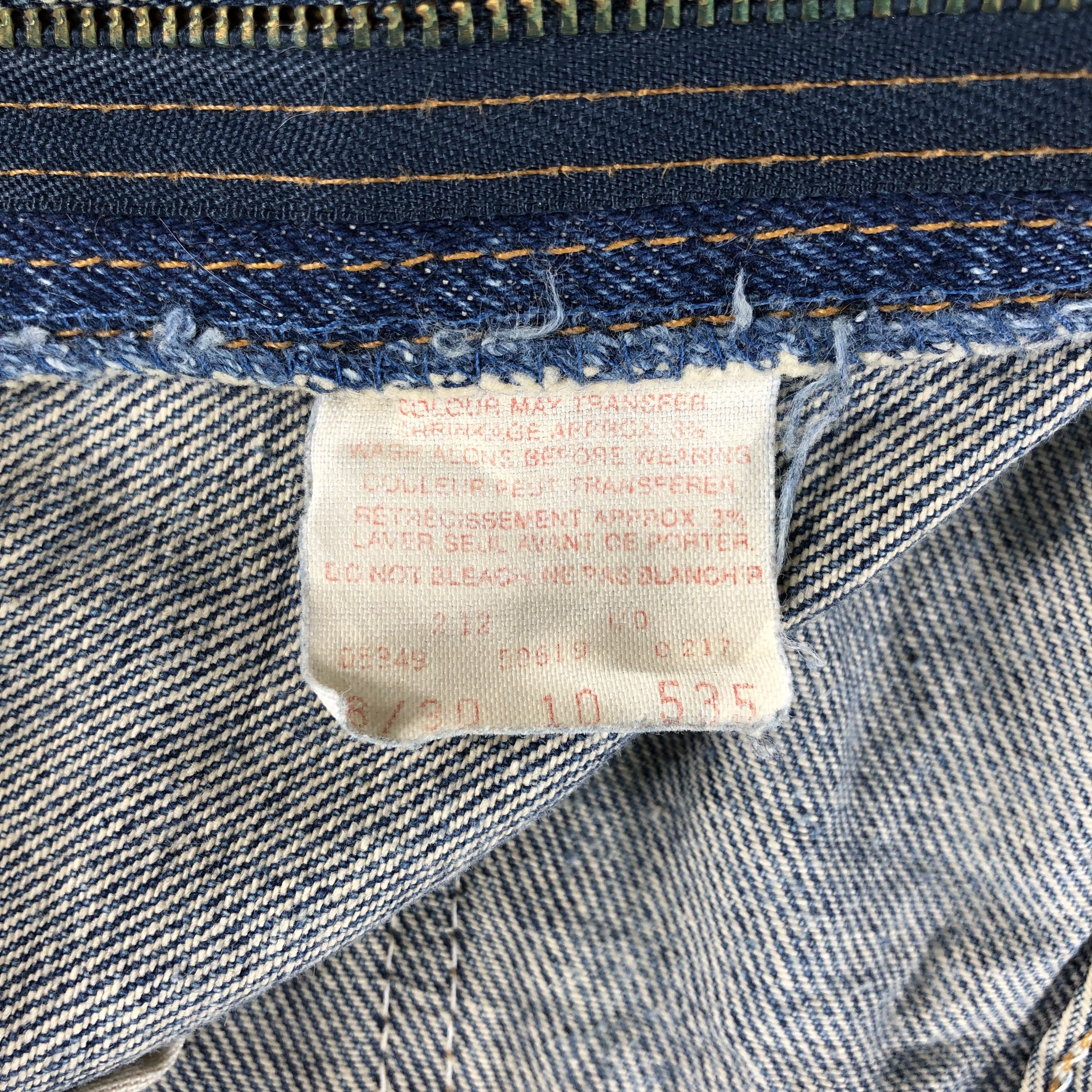 Levi's 80s Vintage Blue Wash Levis 535 Jeans-J2612 Size US 35 - 10 Thumbnail