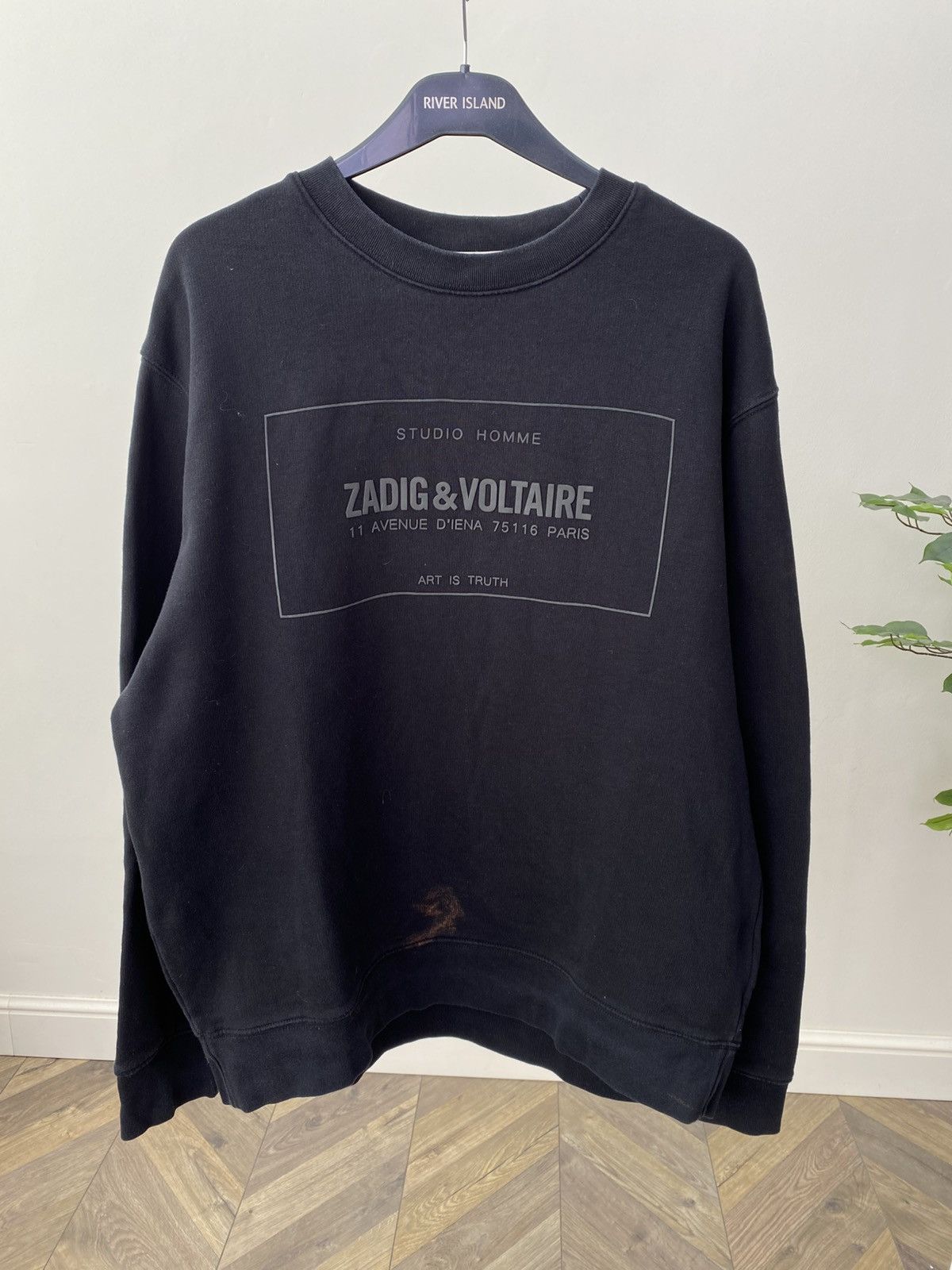 Zadig & Voltaire Vintage Zadig Voltaire Black Embroidered Sweatshirt Size US L / EU 52-54 / 3 - 1 Thumbnail