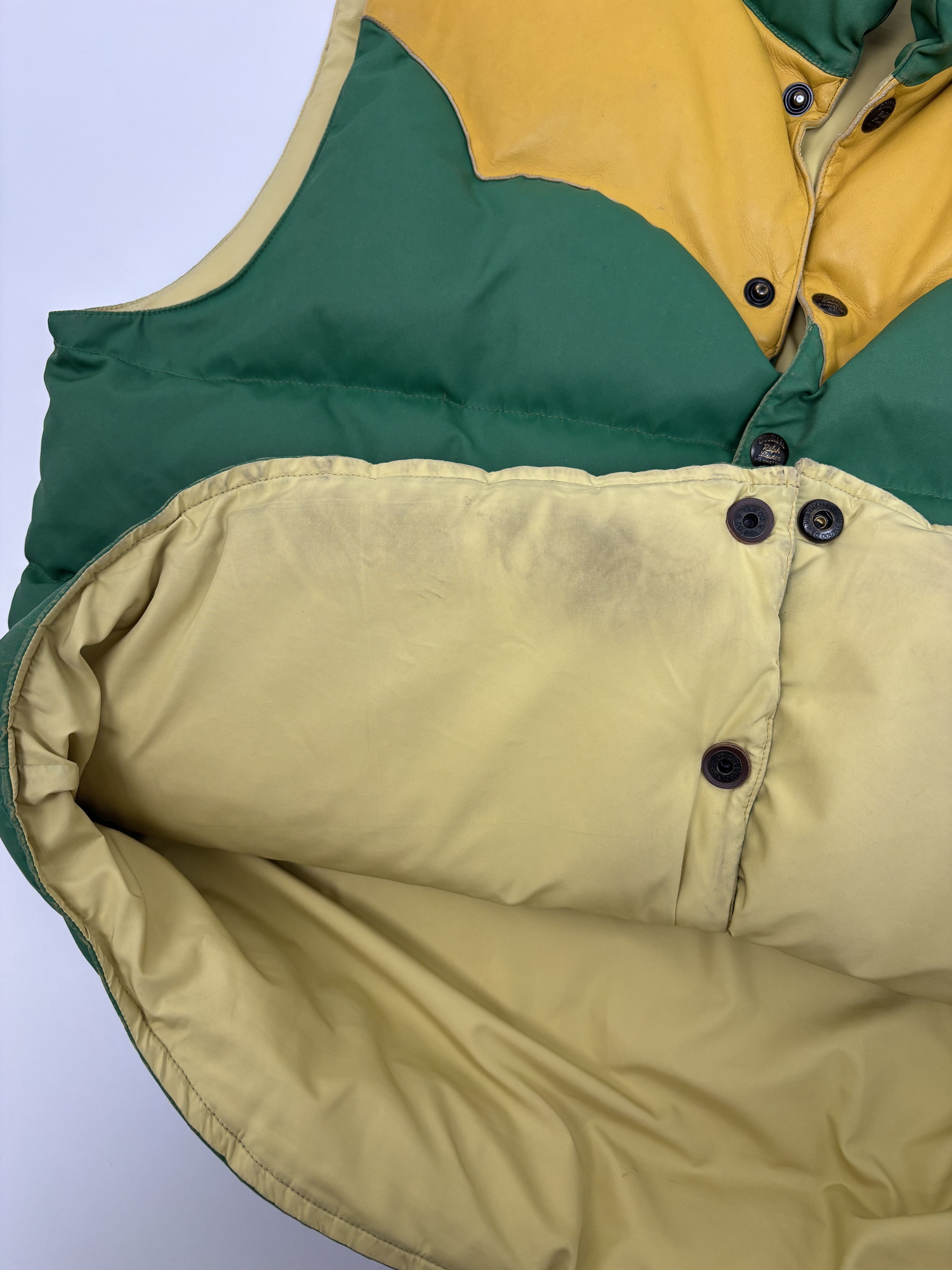 RRL Ralph Lauren RRL Leather Yoke Quilted Vest Size US XL / EU 56 / 4 - 11 Thumbnail