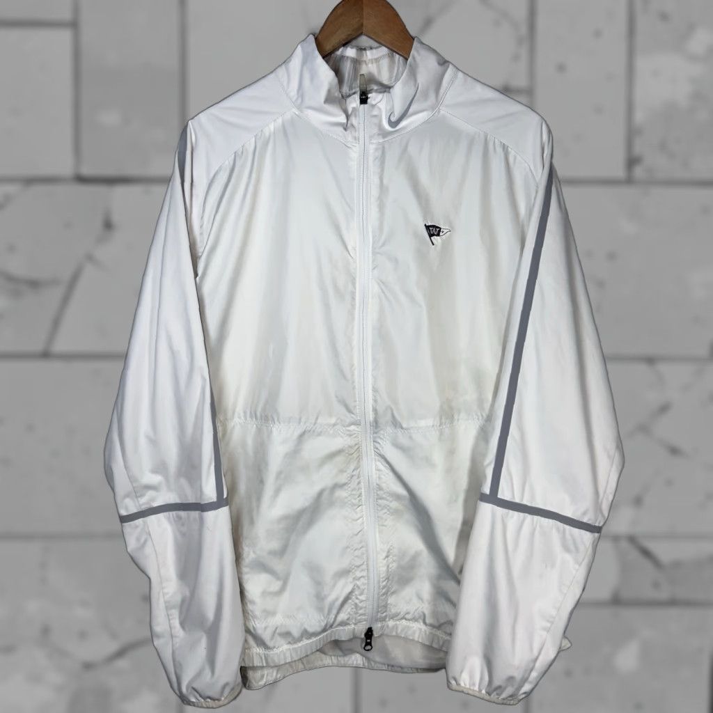 Nike Nike Golf Full-Zip White Polyester Jacket Mens Size XL Size US XL / EU 56 / 4 - 1 Thumbnail