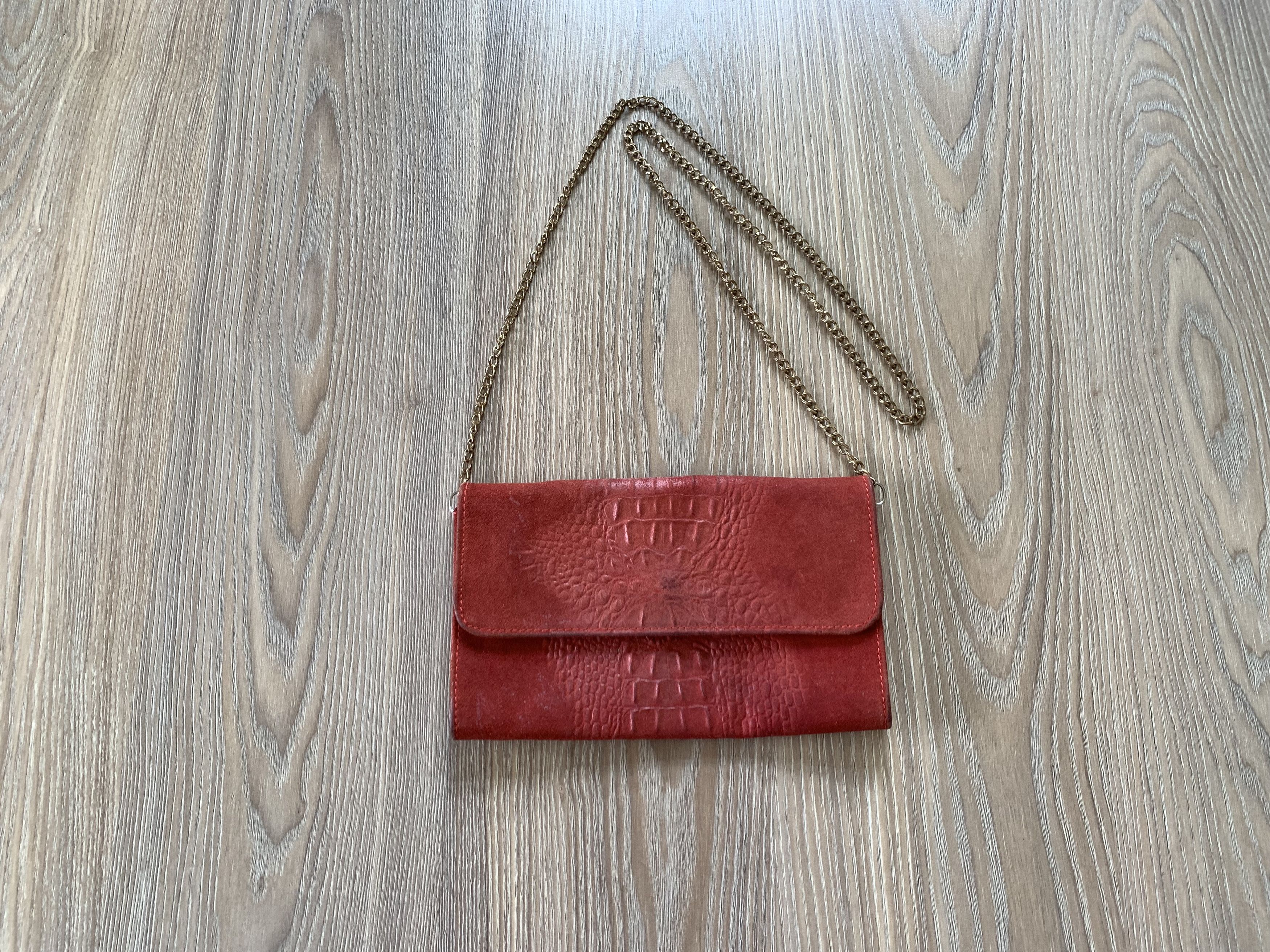Designer Borse In Pelle Crocodile Genuine Leather Red Clutch Size ONE SIZE - 1 Thumbnail