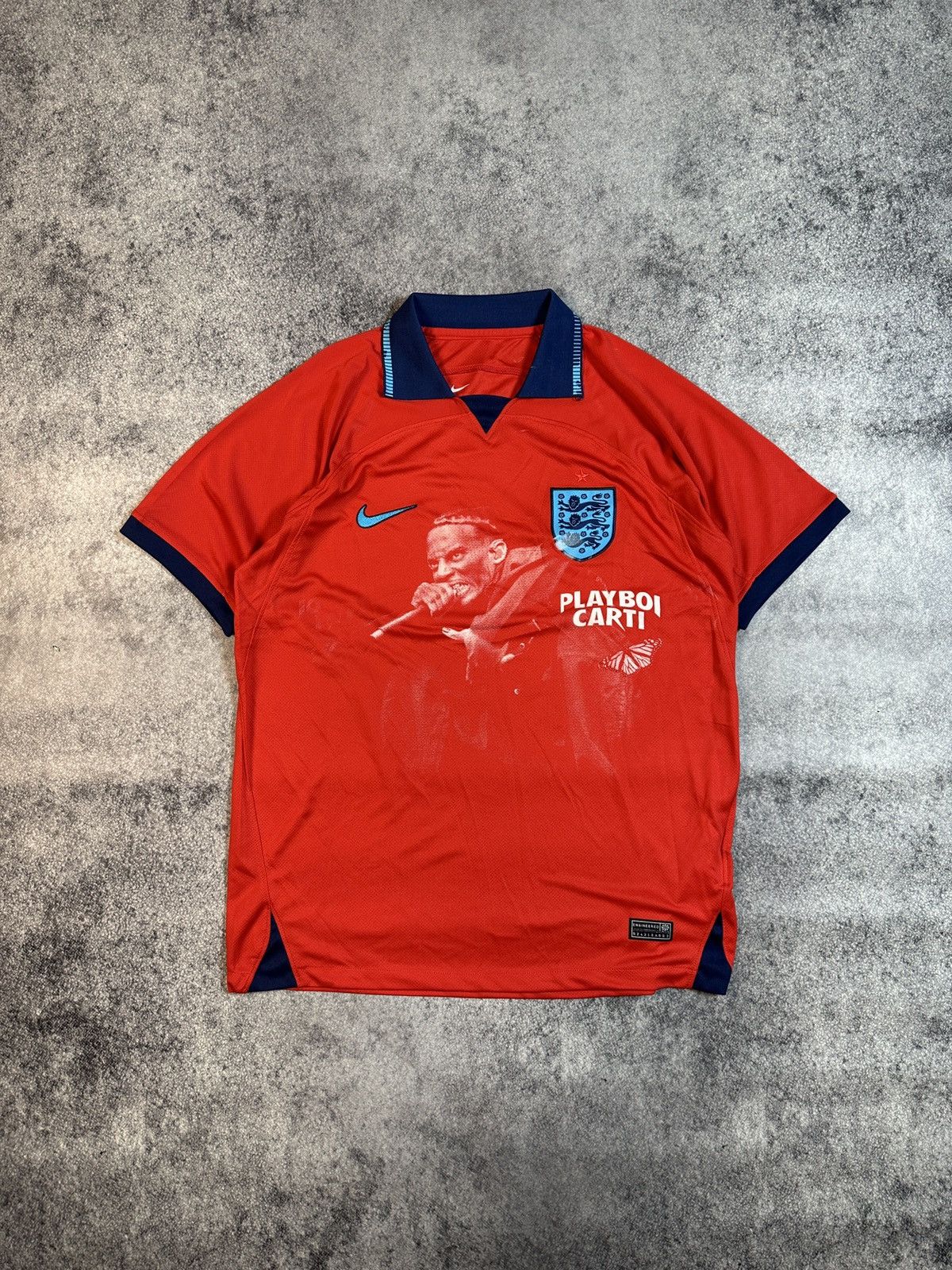 Nike Nike England Red Soccer Jersey Rare Style Playboi Carti XXL Size US XXL / EU 58 / 5 - 1 Thumbnail