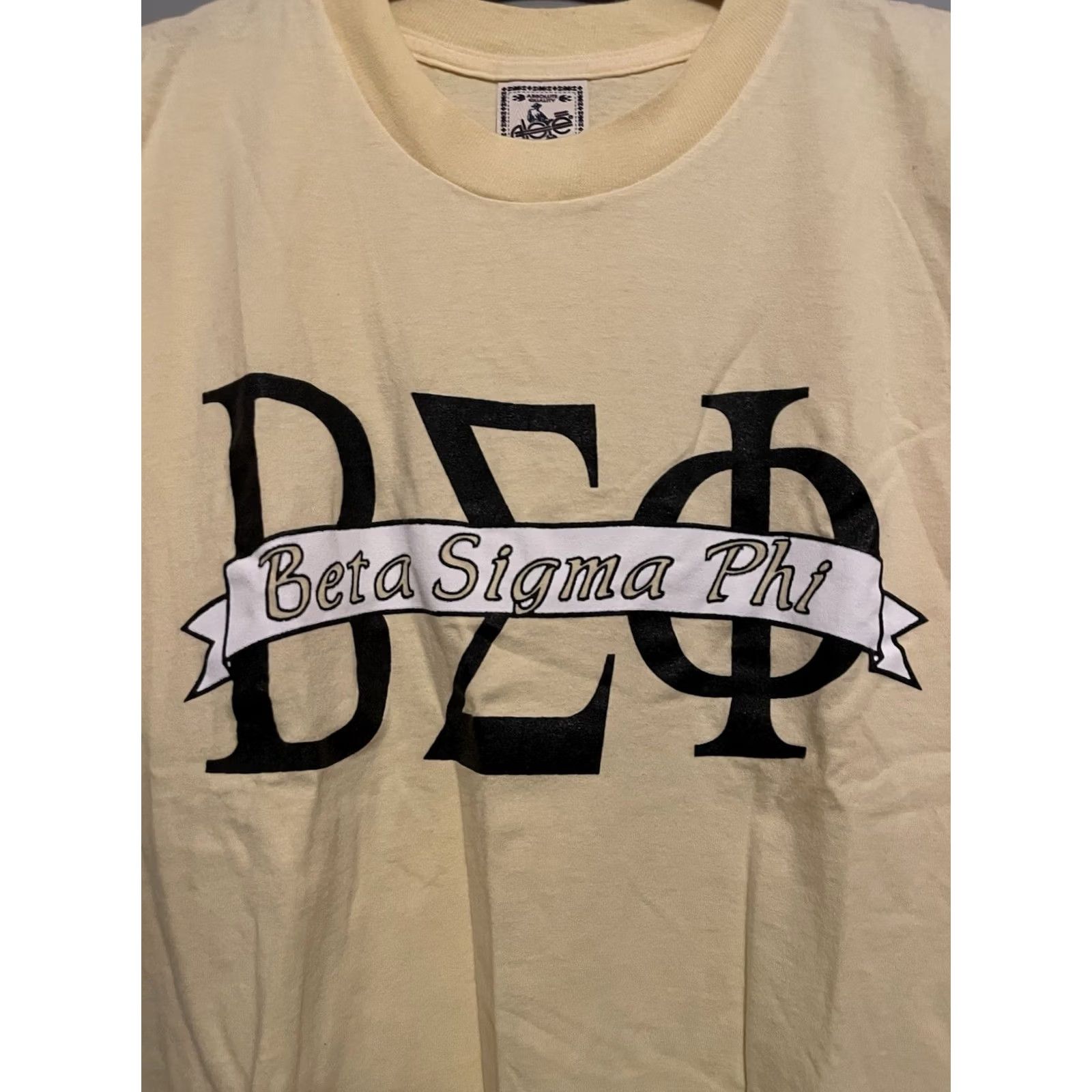 Vintage VINTAGE Beta Sigma Phi Fraternity Yellow T-Shirt L Mens 90s Cotton Graphic Print Short Sleeve 28" Length 21" Pit to Pit Size US L / EU 52-54 / 3 - 2 Thumbnail