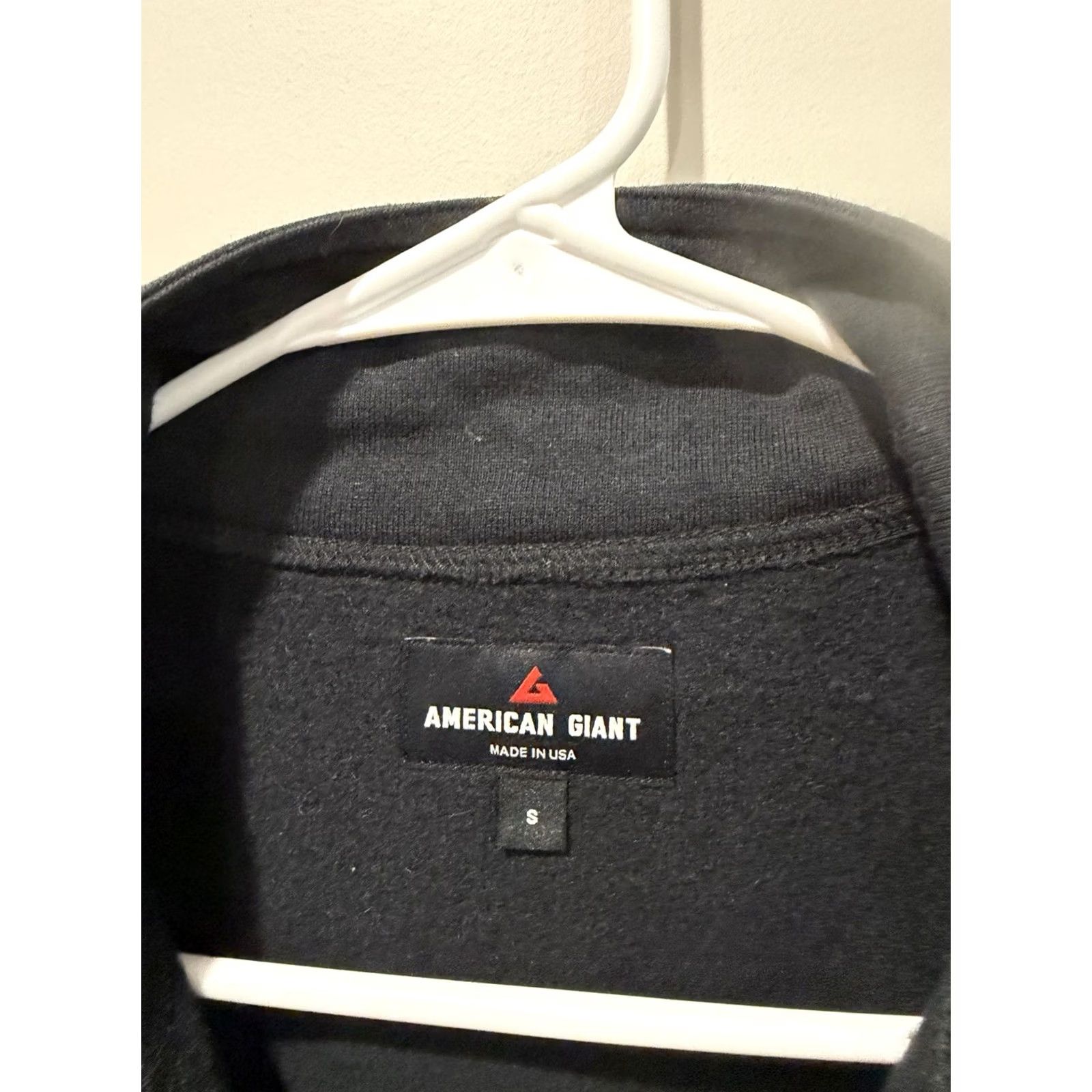 Vintage American Giant Jacket Mens S Full Zip Wool Stand-Up Collar Black Size US S / EU 44-46 / 1 - 3 Thumbnail