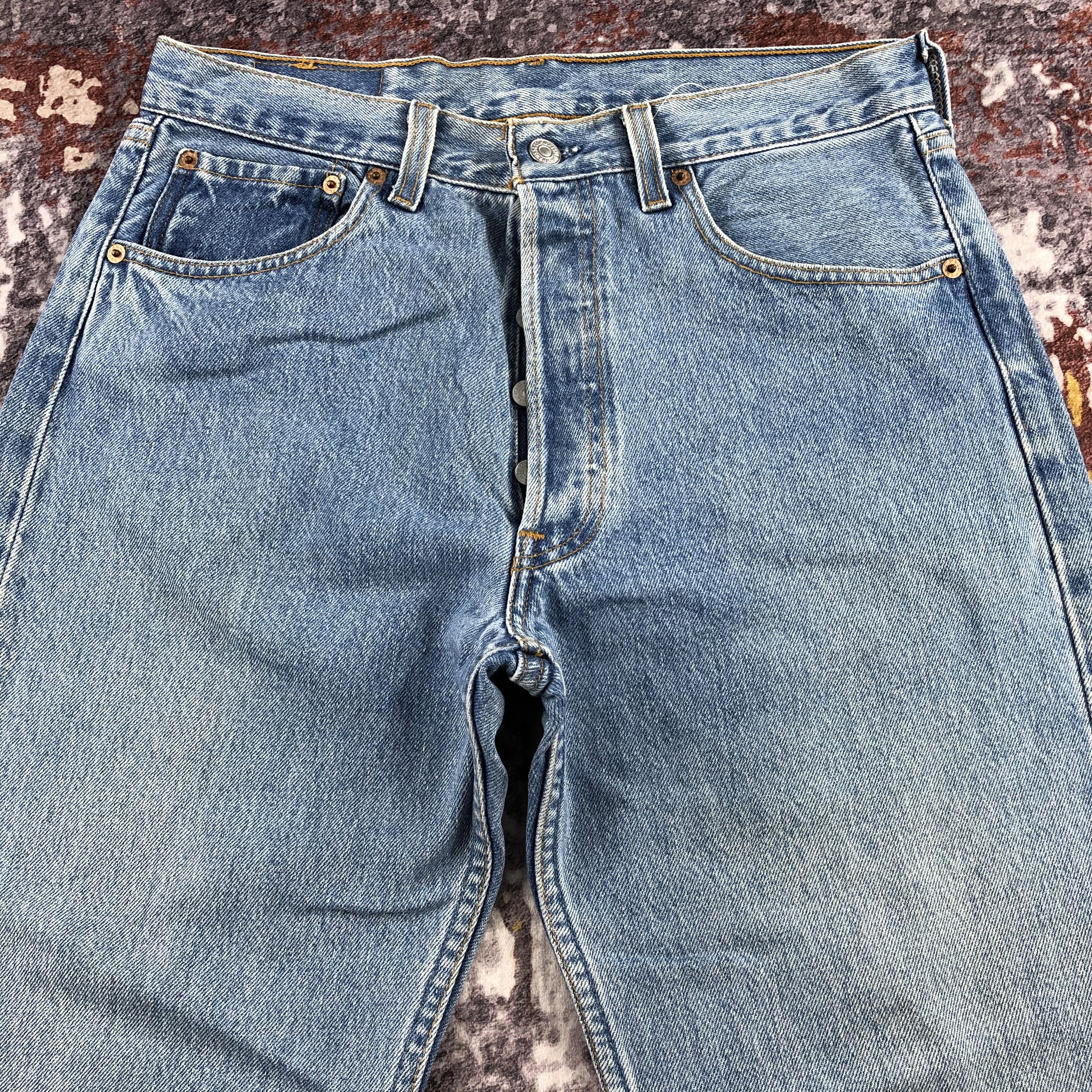 Levi's × Vintage Vintage 90s Blue Wash Levis 501 Jeans-JM2295 Size US 31 - 3 Thumbnail