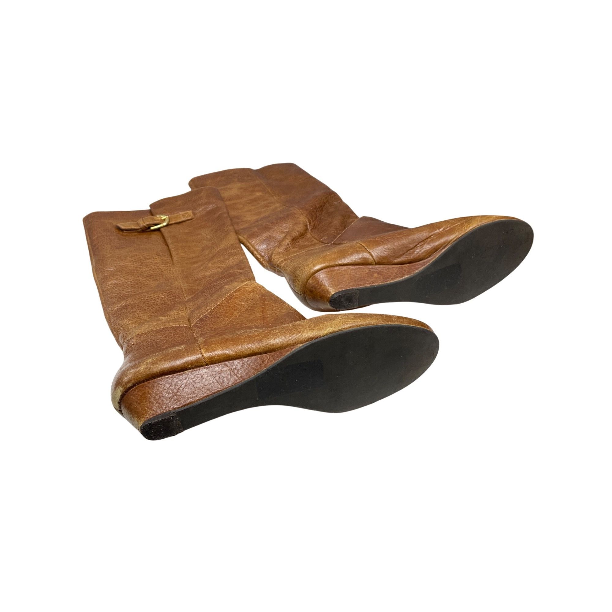 Steve Madden Steven by Steven VTG brown wms brown leather riding Equest b Size US 8 / IT 38 - 3 Thumbnail