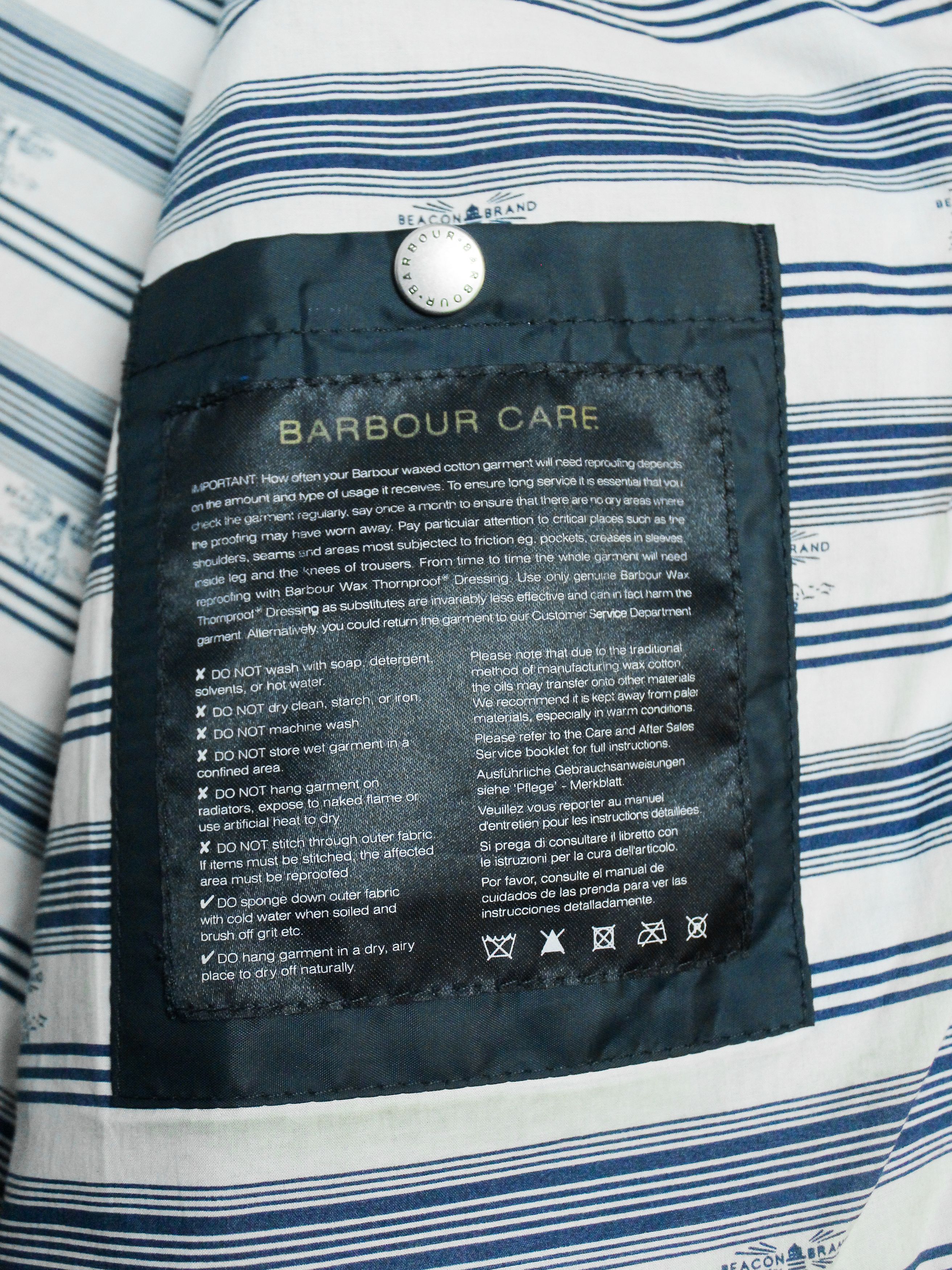 Barbour BARBOUR RIEF WAXED JACKET WOMENS BLUE WAX L Size XL / US 12-14 / IT 48-50 - 14 Thumbnail