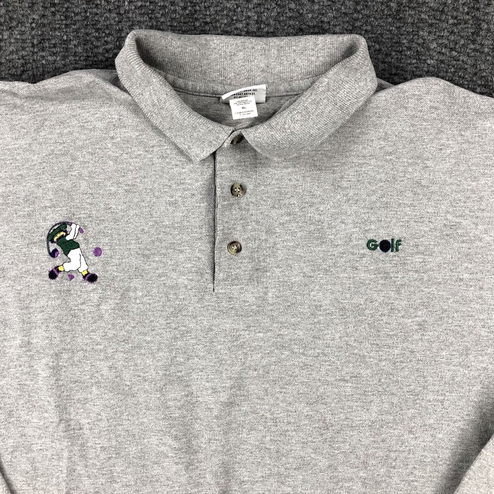 Vintage VINTAGE Cotton Deluxe Embroidered Golf Long Sleeve Collared Polo XL Gray Shirt Mens Size US XL / EU 56 / 4 - 4 Thumbnail