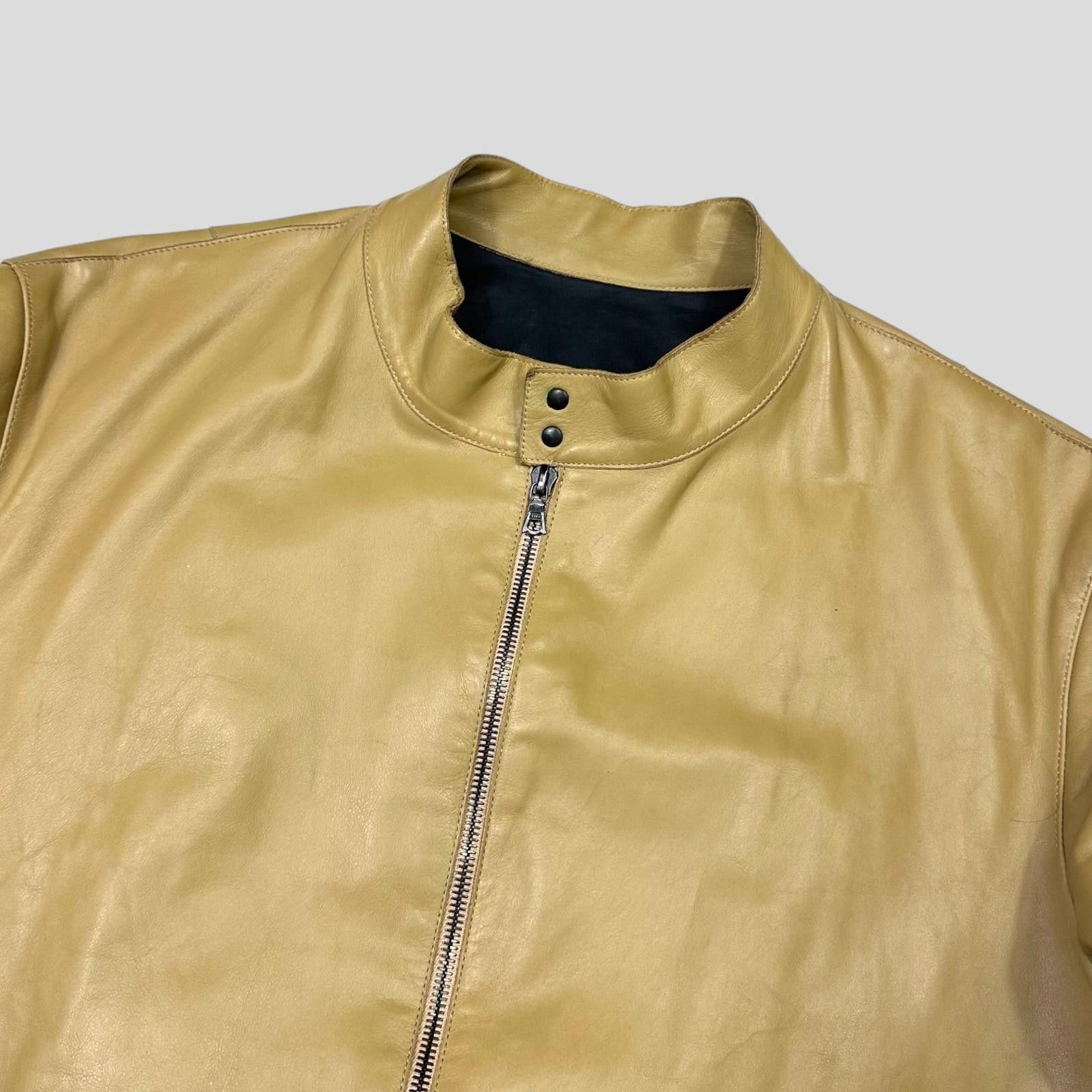Neil Barrett Neil Barrett AW00 Caramel Leather Moto Slingbag Jacket - L Size US L / EU 52-54 / 3 - 10 Thumbnail