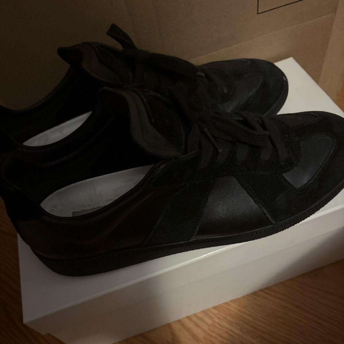Maison Margiela Maison Margiela - Black Replica GAT Size 10 43 Size US 10 / EU 43 - 1 Thumbnail