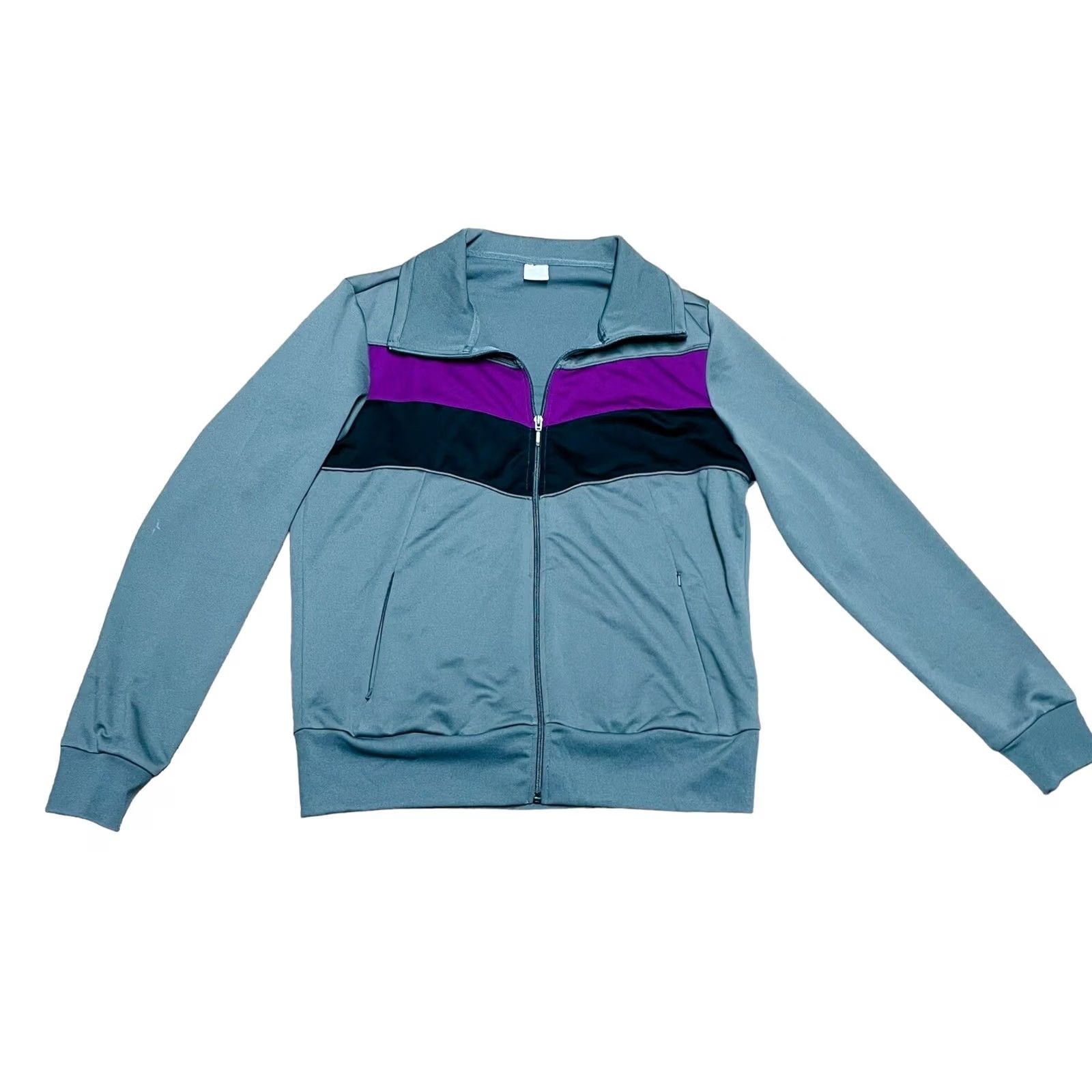 Vintage VINTAGE Lady Foot Locker Women's Tracksuit Full Zip Jacket XL Pants LG VTG Gray & Purple 90s Running & Jogging Womens Size 36" / US 14 / IT 50 - 3 Thumbnail