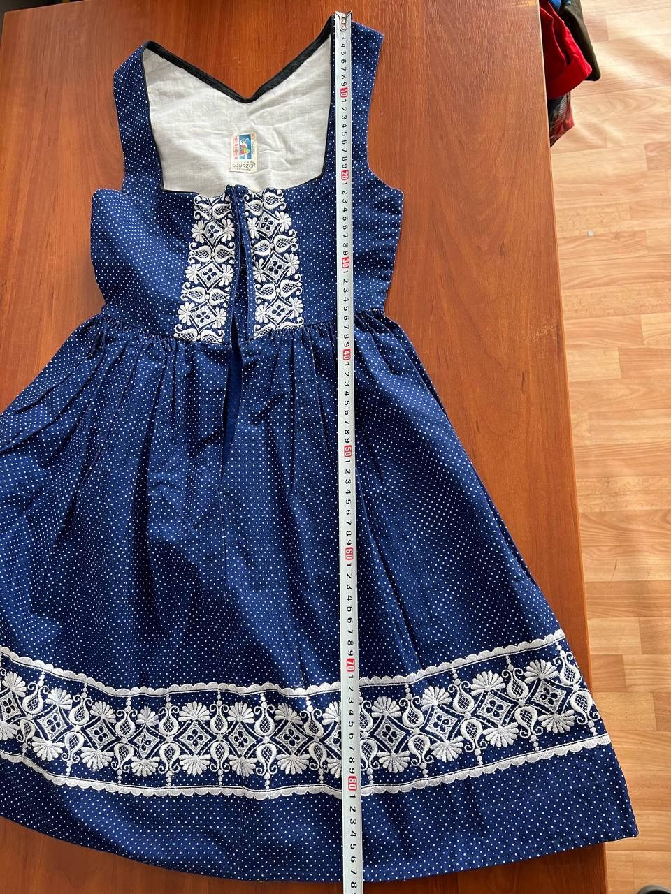 Vintage 1960/70 RARE ORIGINAL WURZER DIRNDL AUSTRIA HOLIDAY DRESS 36 Size S / US 4 / IT 40 - 11 Thumbnail