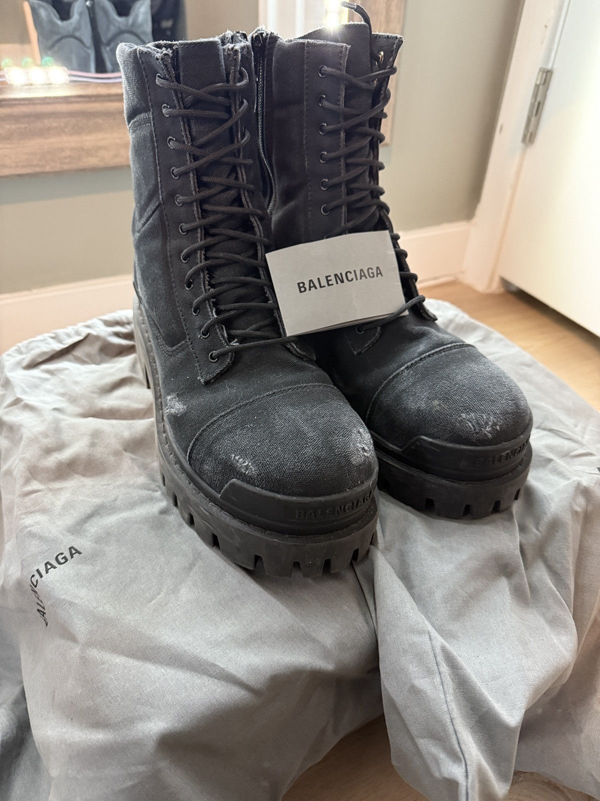Balenciaga Balenciaga Trooper Boots Black | Grailed