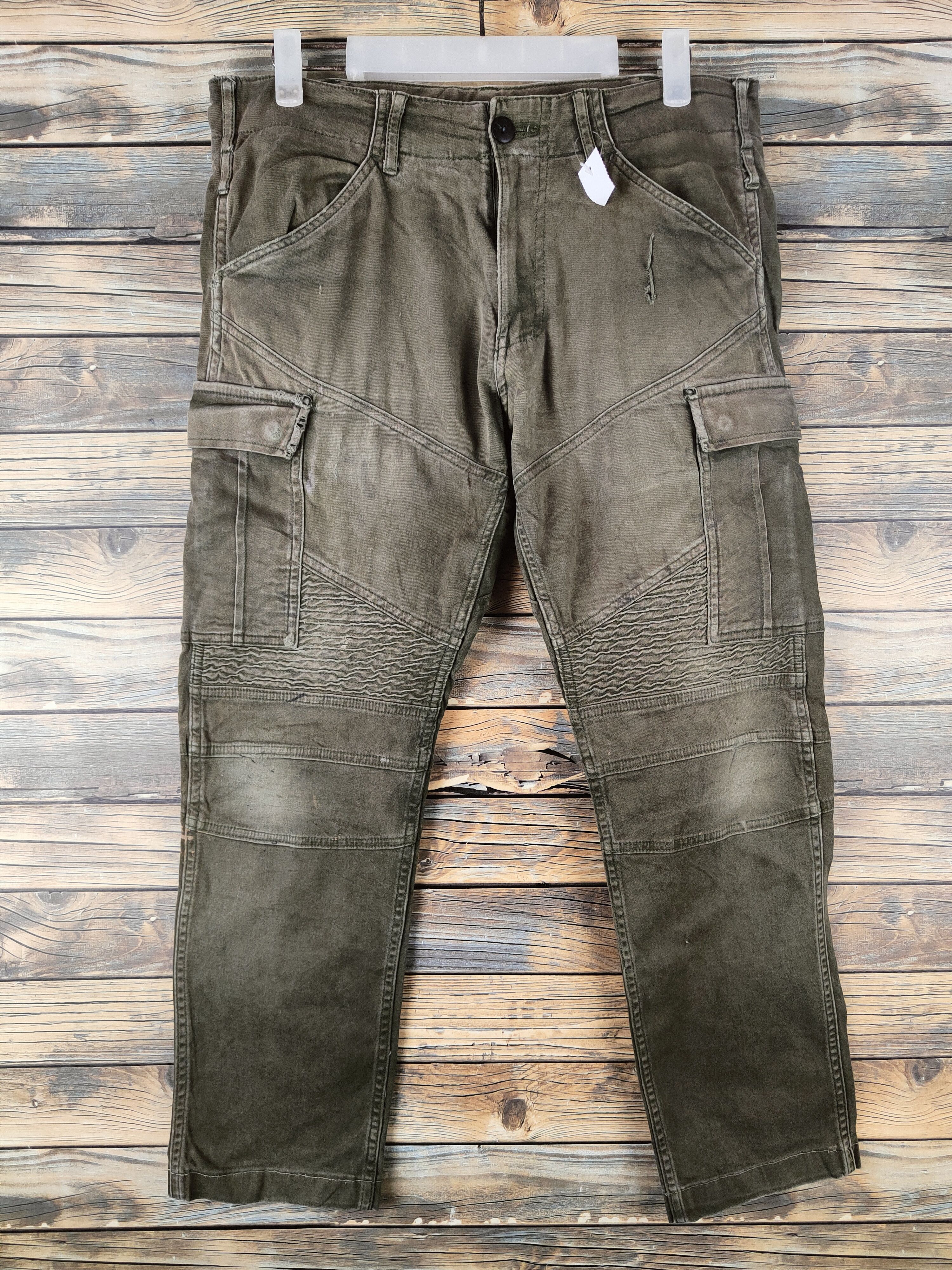 Japanese Brand DL Gladiator Olive Multipocket Cargo Pants #46-400 Size US 32 / EU 48 - 1 Thumbnail