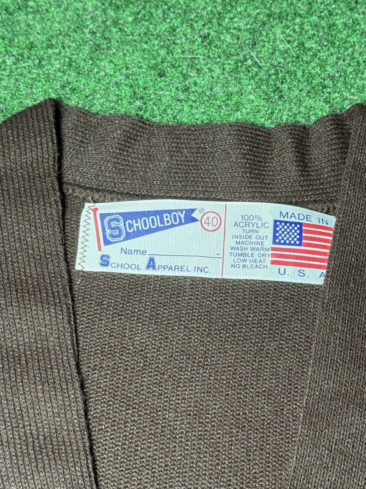 Vintage Vintage 80s 90s Schoolboy USA Made Brown Grandpa Cardigan Size US M / EU 48-50 / 2 - 2 Thumbnail