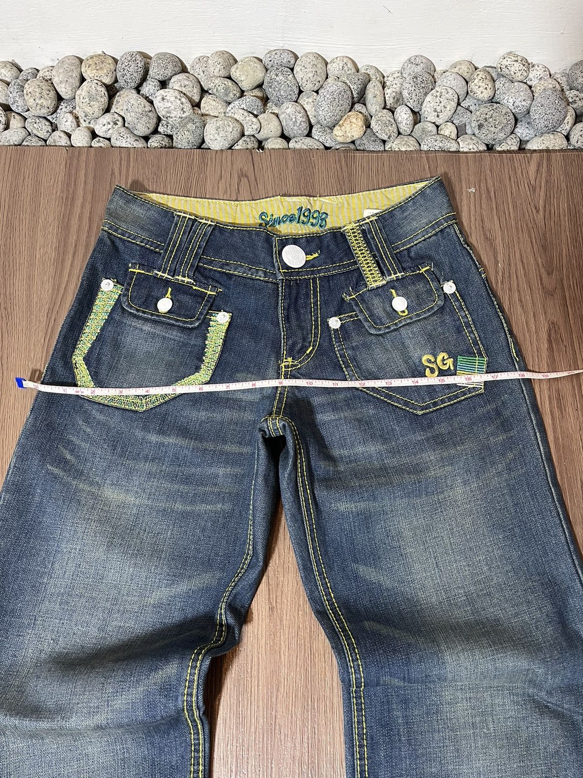 Blue Blue Japan × Hysteric Glamour × Japanese Brand Y2K Blue Moon Blue japan Surfing Back Embroidery denim Size US 28 / EU 44 - 14 Thumbnail