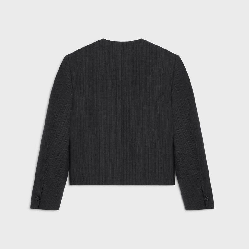 Celine o1bcso1str0126 2V25Z154W Short Mods Jacket Anthracite/Noir Size US L / EU 52-54 / 3 - 2 Thumbnail