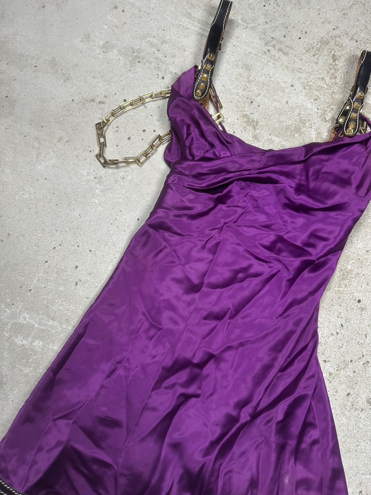 Dsquared2 Dsquared2 FW 2005 Runway Silk Purple Dress Chains Size M / US 6-8 / IT 42-44 - 8 Thumbnail