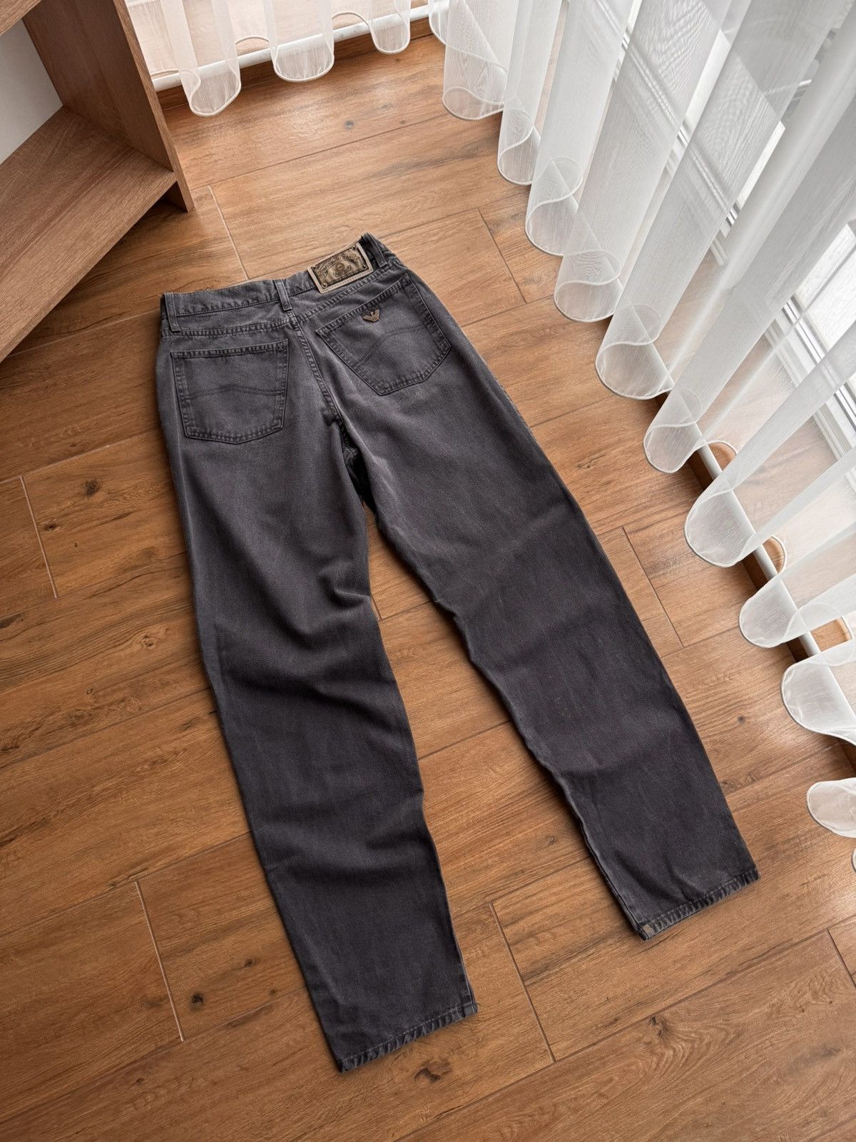 Armani × Vintage Vintage Armani Jeans Grey Baggy Japanese Streetwear Pants Size US 30 / EU 46 - 8 Thumbnail