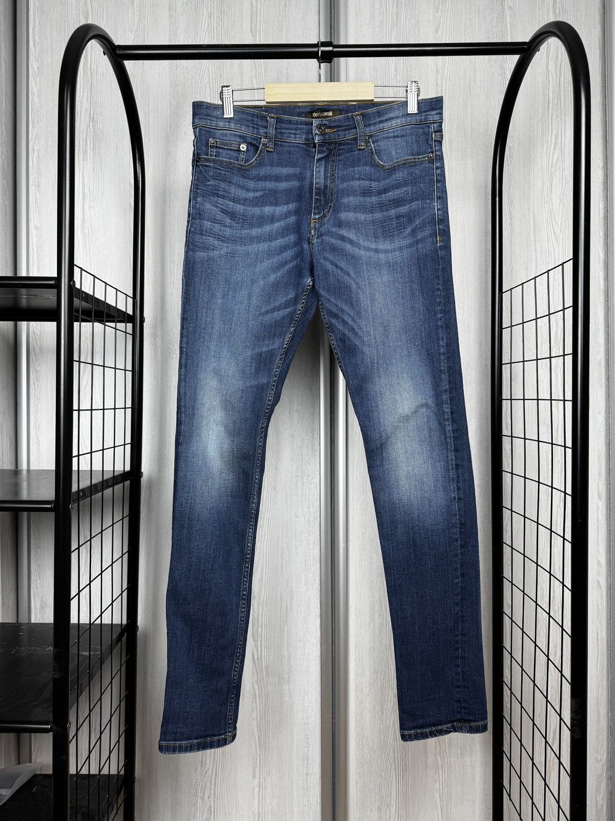 Roberto Cavalli Roberto Cavalli blue faded skinny denim jeans size 32 Size US 32 / EU 48 - 1 Thumbnail