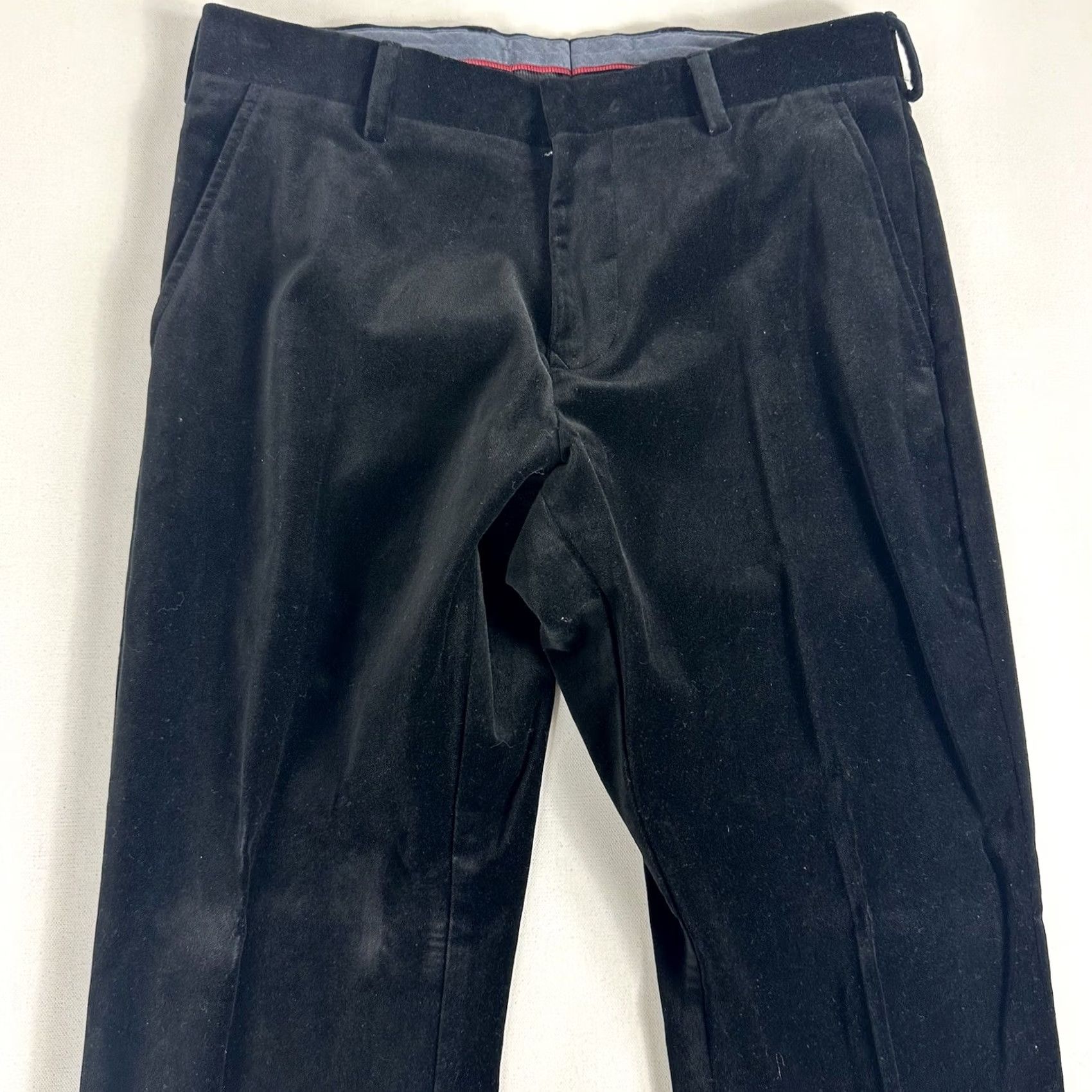 Tommy Hilfiger VINTAGE Tommy Hilfiger Mercer Chino Slim Fit Black Pants Mens 31 X 32 Cotton Soft Slim Straight Belt Loops Regular 31in Black Size US 31 - 3 Thumbnail