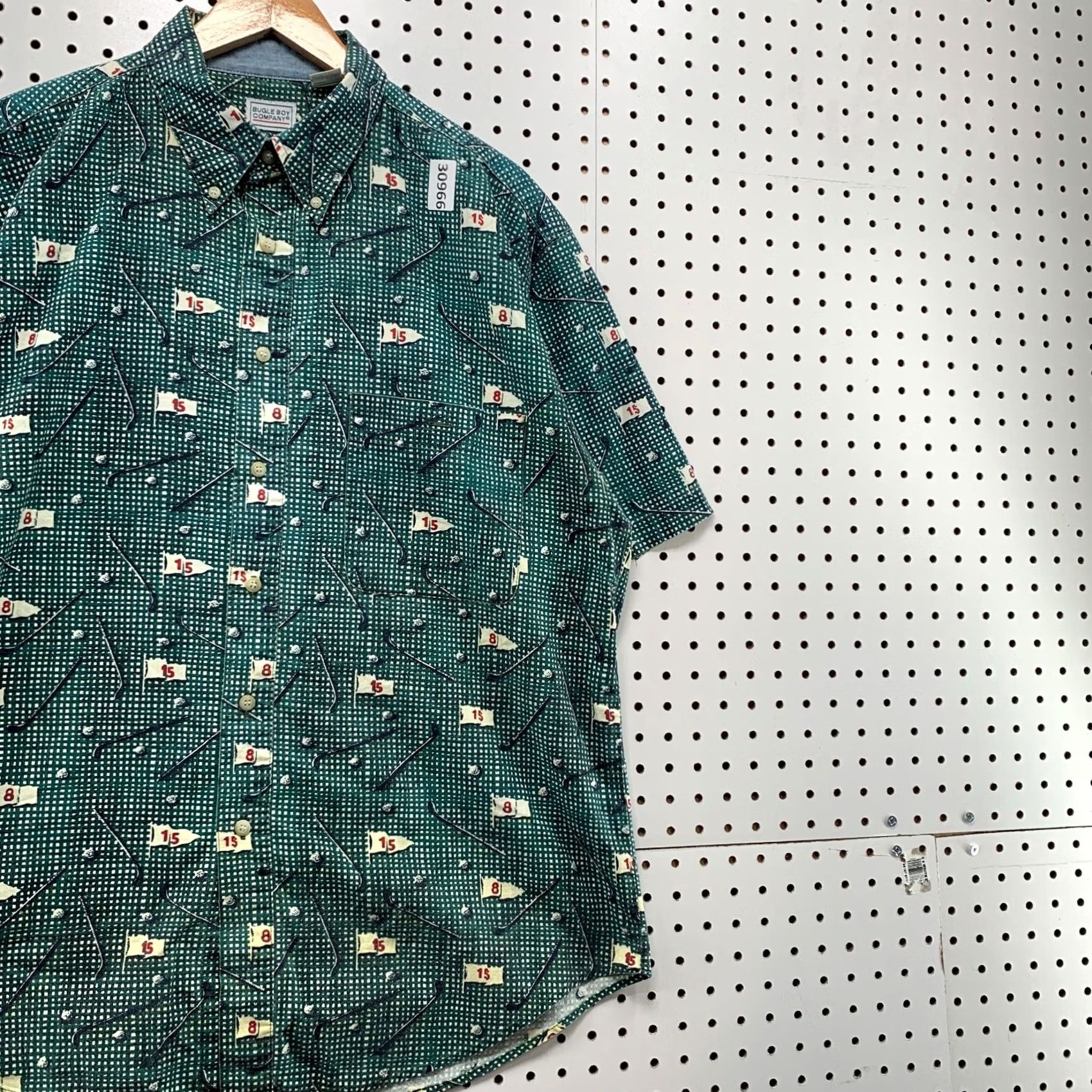 Bugle Boy VINTAGE Bugle Boy SHirt Mens Large GOLF All Over Print AOP Button Down 24X31 Size US L / EU 52-54 / 3 - 4 Thumbnail
