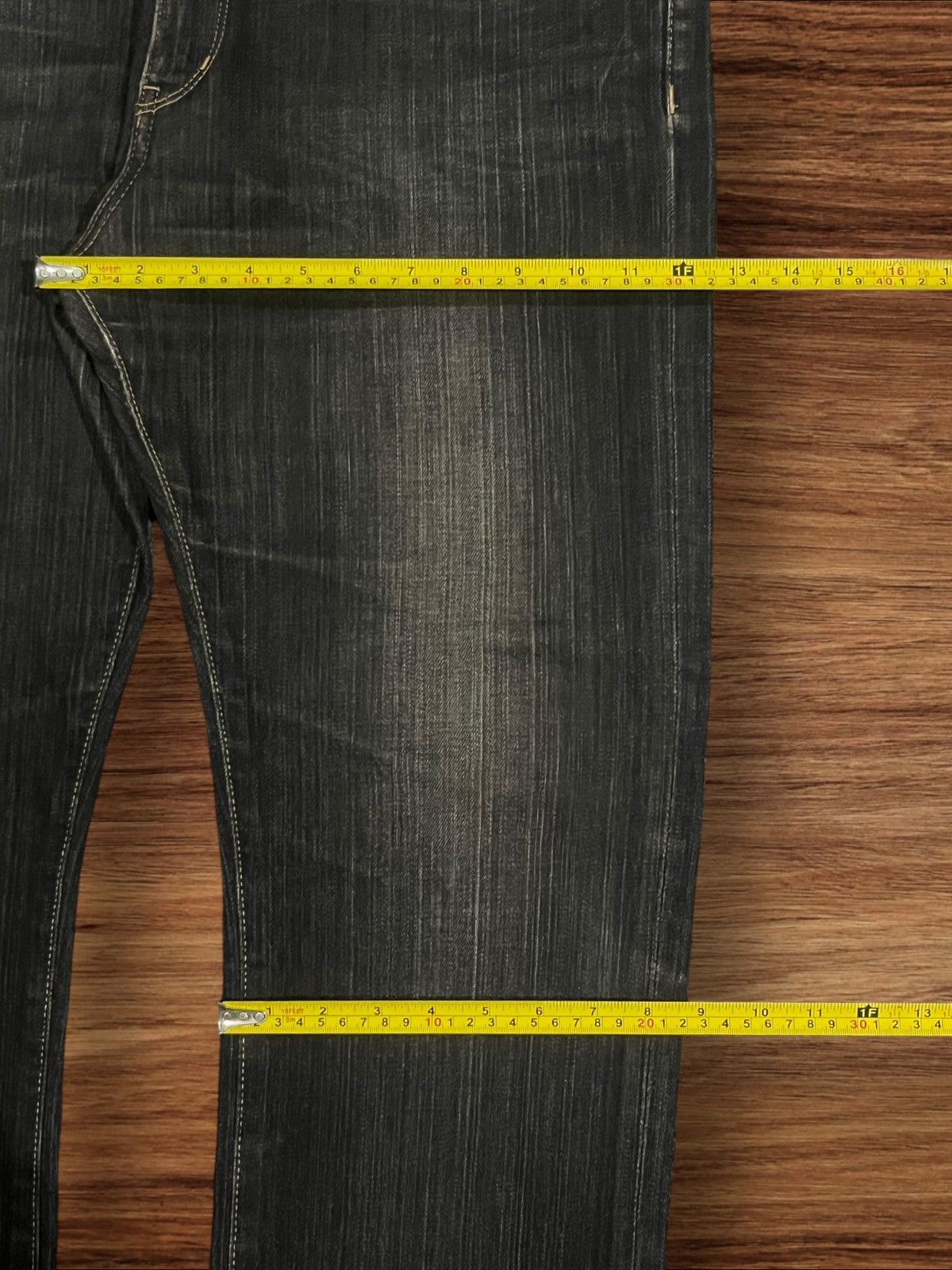 Japanese Brand × KMRii × Le Grande Bleu (L.G.B.) ⚡️Insane 90s⚡️Japan Uniqlo Black Wash Slim Fit Straight Jeans Size US 37 - 13 Thumbnail