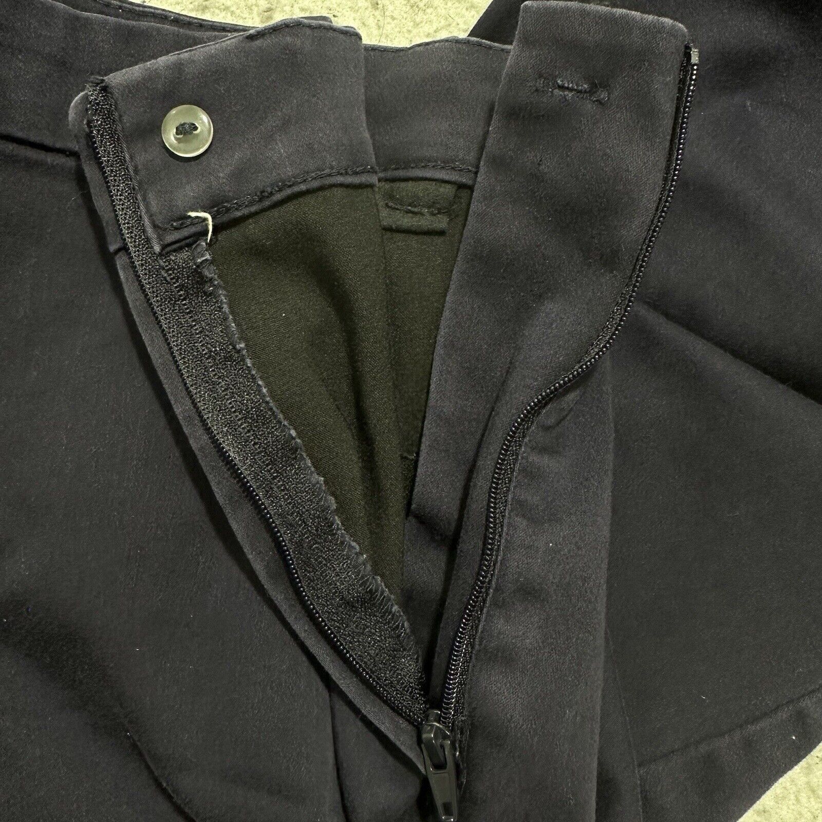 H&M H&M 10 Navy Blue Slim Leg Dress Pants 32x26 Stretch Career Size 32" / US 10 / IT 46 - 4 Thumbnail