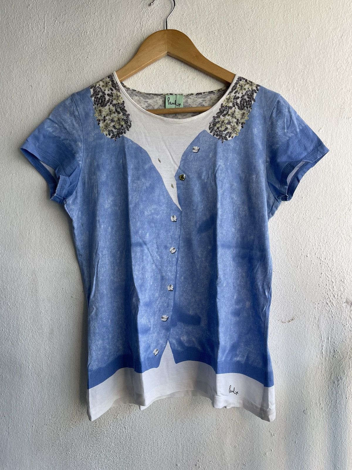 Paul Smith Paul X Asymmetrical Cauliflower Shirt Tee Top Size XL / US 12-14 / IT 48-50 - 1 Thumbnail