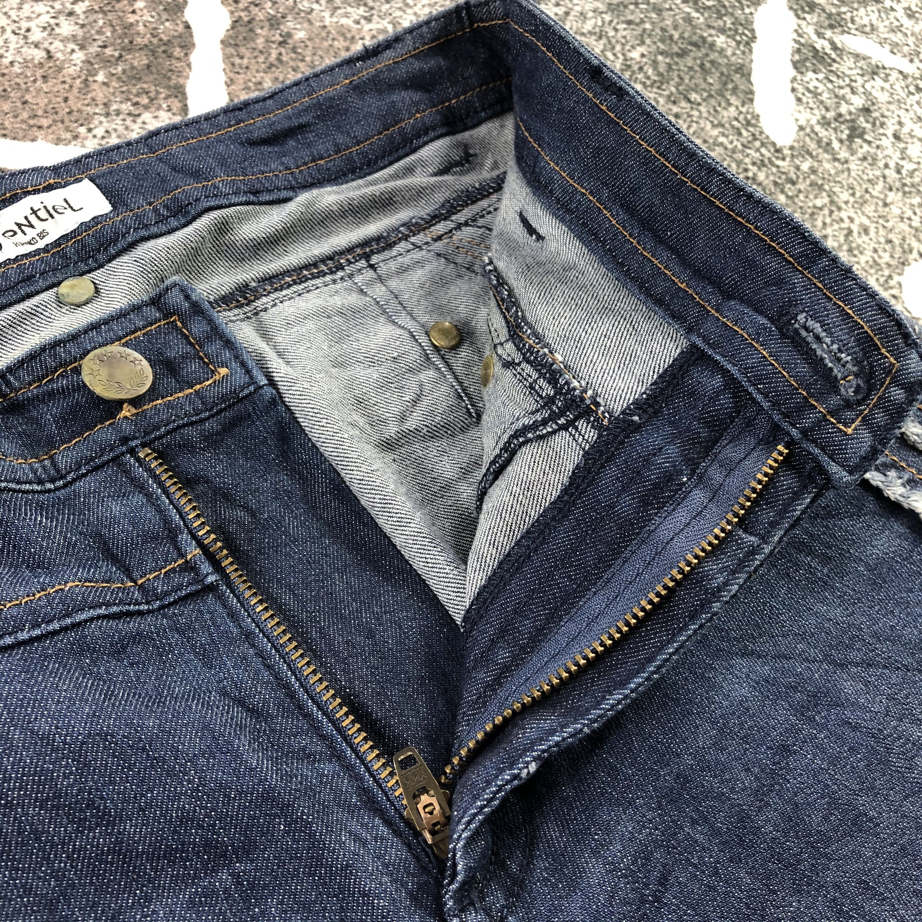Hiroko Koshino Homme Hiroko Bis Jeans Blue Flare Denim KJ1349 Size US 29 - 6 Thumbnail