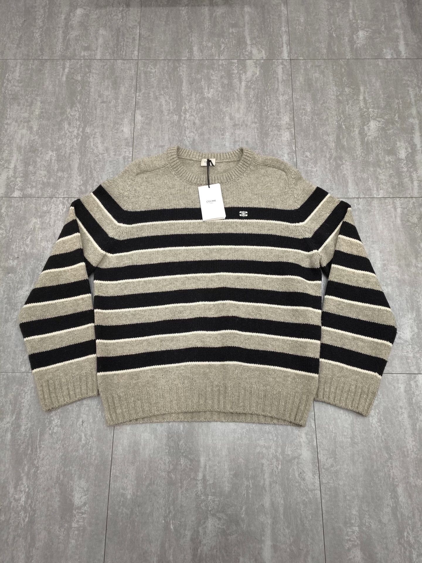Celine Celine Wool Striped Sweater xxl Men Size US XXL / EU 58 / 5 - 1 Thumbnail
