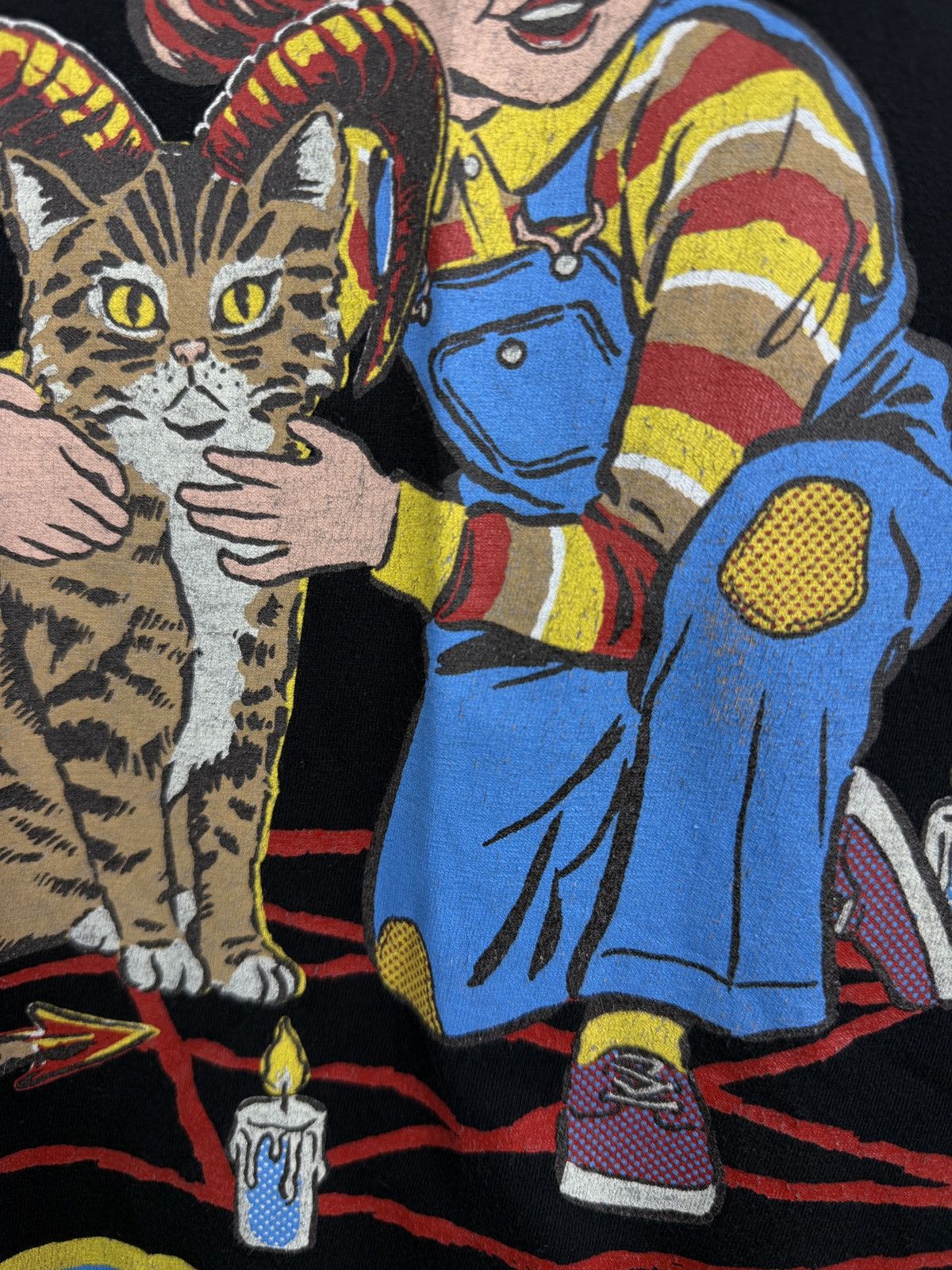 Band Tees × Expert Horror 🇺🇸Vintage Y2K Anarchy Steven Rhodes Demon Cat Archive T-Shirt Size US L / EU 52-54 / 3 - 9 Thumbnail
