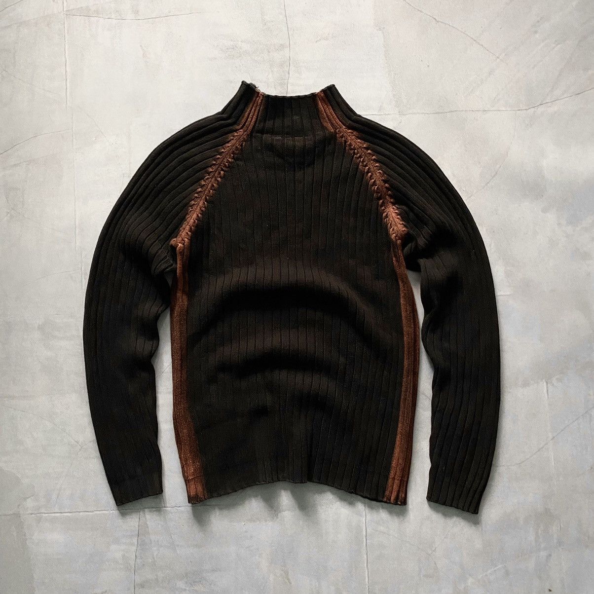 20471120 Japan Avantgarde Skull Knit Rib Printed Sweater Y2K Size US S / EU 44-46 / 1 - 6 Thumbnail