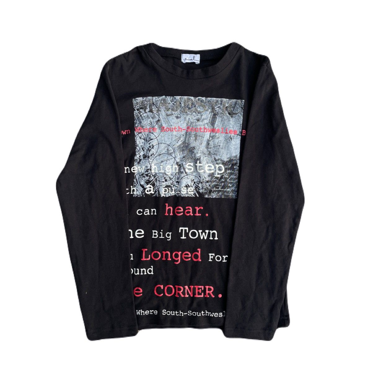 If Six Was Nine 2000s Japanese archive Glitter Poem Long Sleeve Tee Y2K Vkei Size US S / EU 44-46 / 1 - 2 Thumbnail