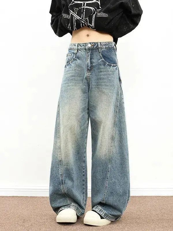 Japanese Brand Retro loose wide leg casual jeans Size US 32 / EU 48 - 5 Thumbnail
