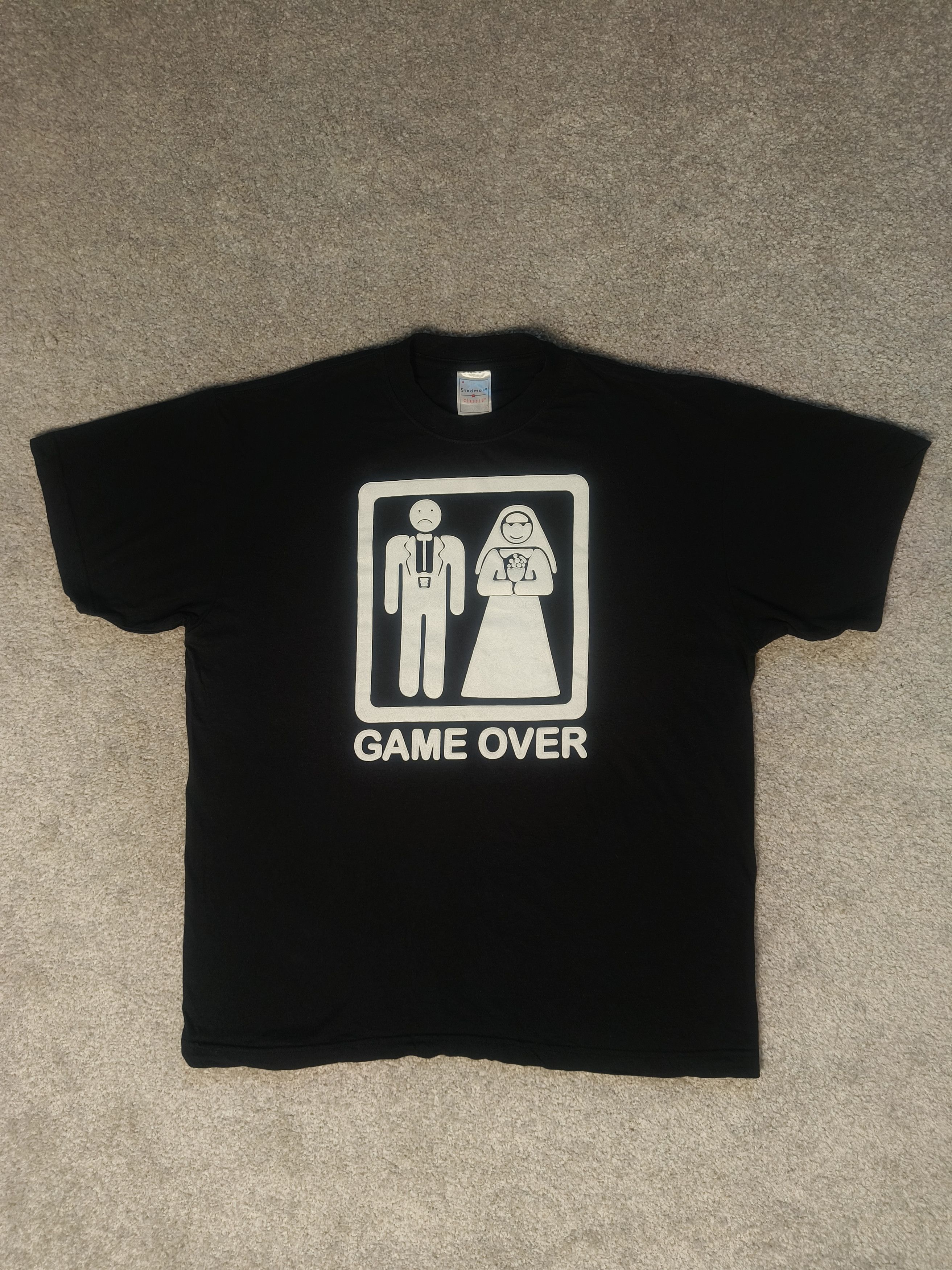 Other Vintage Game Over Stedman Wedding/Bachelor Party Black Tee Size US M / EU 48-50 / 2 - 1 Thumbnail