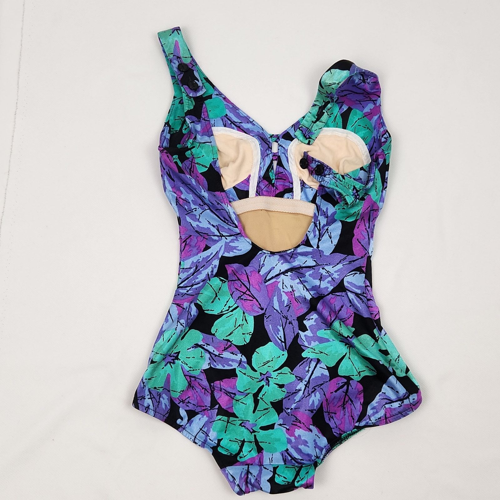 Vintage Maxine of Hollywood 80s Swimsuit One Piece Bathing Suit Size M / US 6-8 / IT 42-44 - 2 Thumbnail